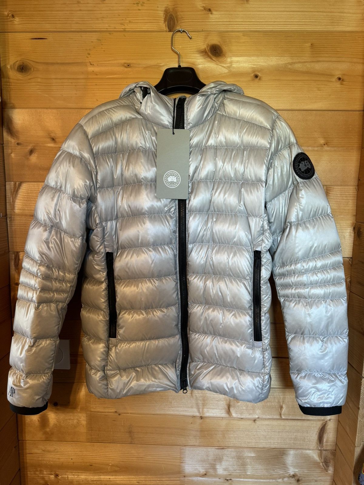 image of Exclusive Audemars Piguet x Canada Goose Down Jacket in Silver, Men's (Size Large)