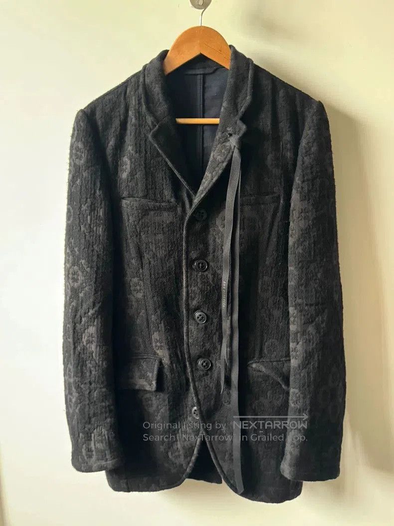 Ann Demeulemeester Ann Demeulemeester 13AW Flocked Ribbon Coat. Size US S / EU 44-46 / 1 - 1 Thumbnail
