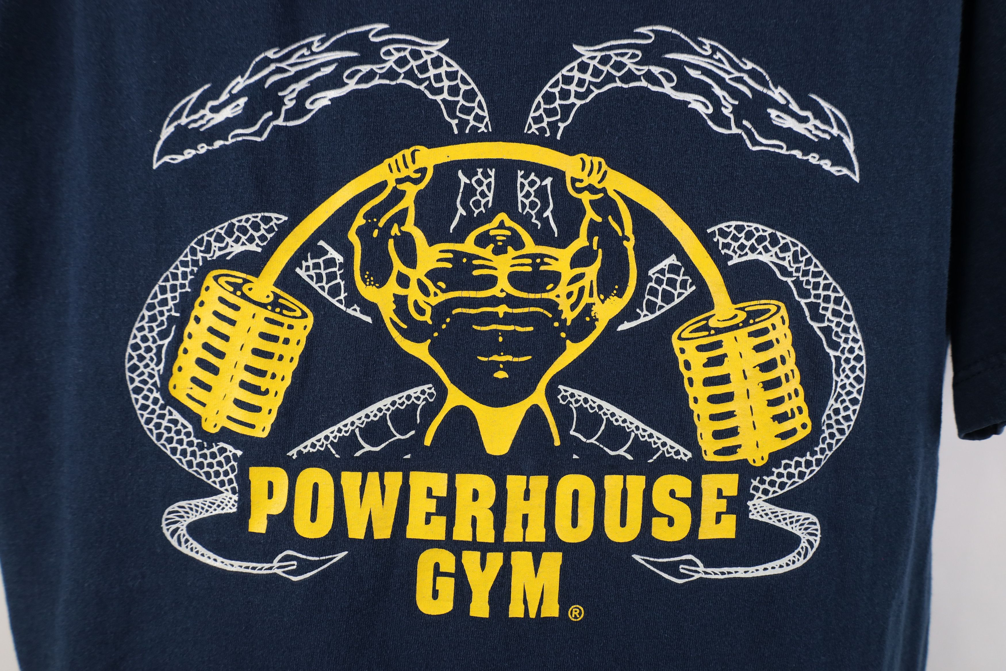 Vintage Vintage 90s Y2K Powerhouse Gym Spell Out Dragon Gym T-Shirt Size US L / EU 52-54 / 3 - 4 Thumbnail