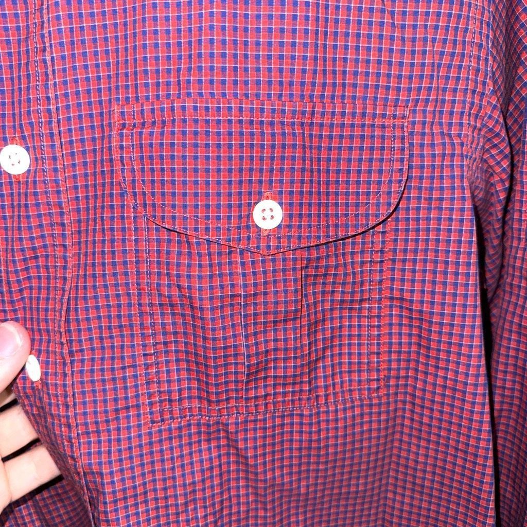 Billy Reid Billy Reid Red Check Made in Italy Button Up Shirt Size M Size US M / EU 48-50 / 2 - 4 Thumbnail