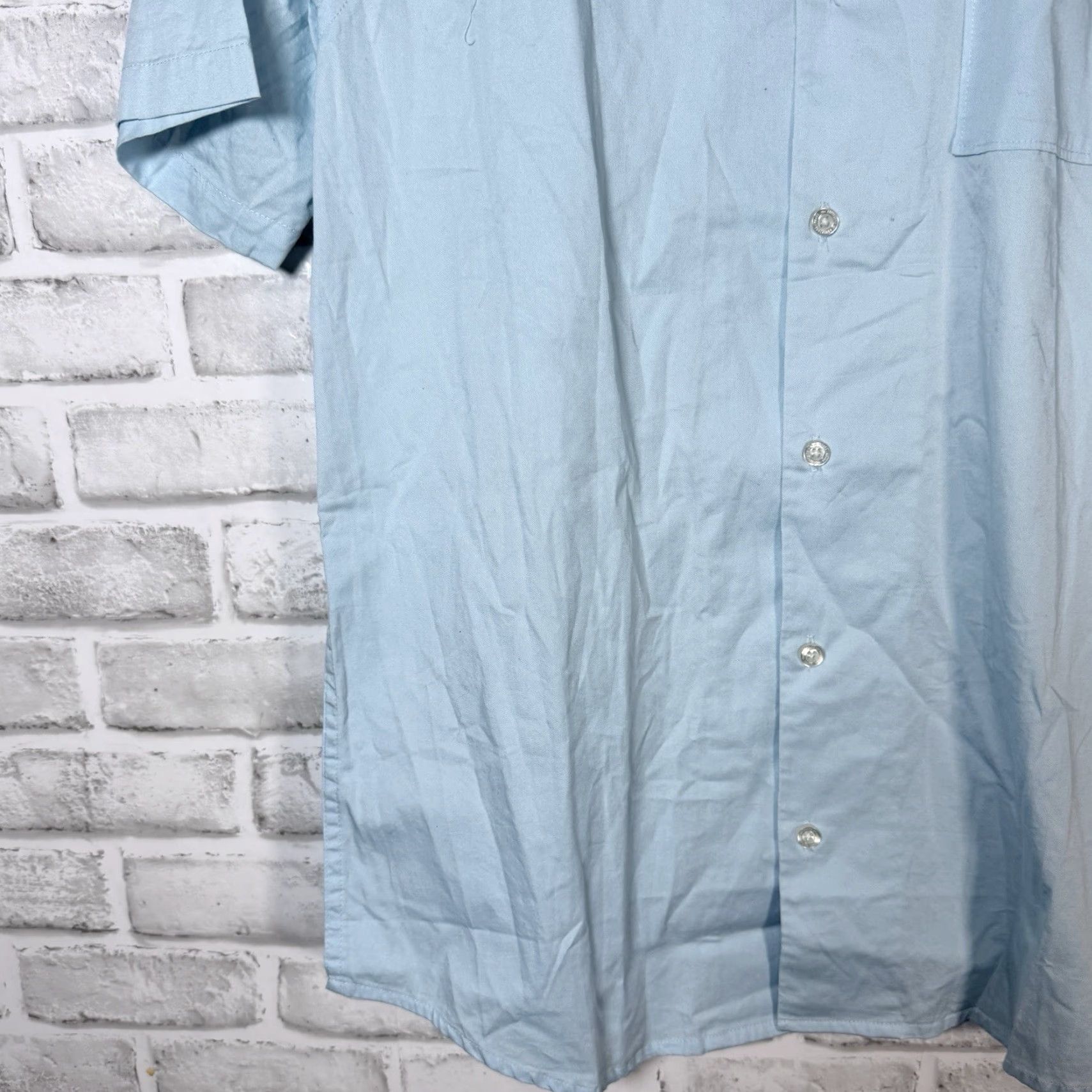 Roark ROARK Classic Fit Button Down Shirt Mens Short Sleeve Regular M Blue Size US M / EU 48-50 / 2 - 3 Thumbnail