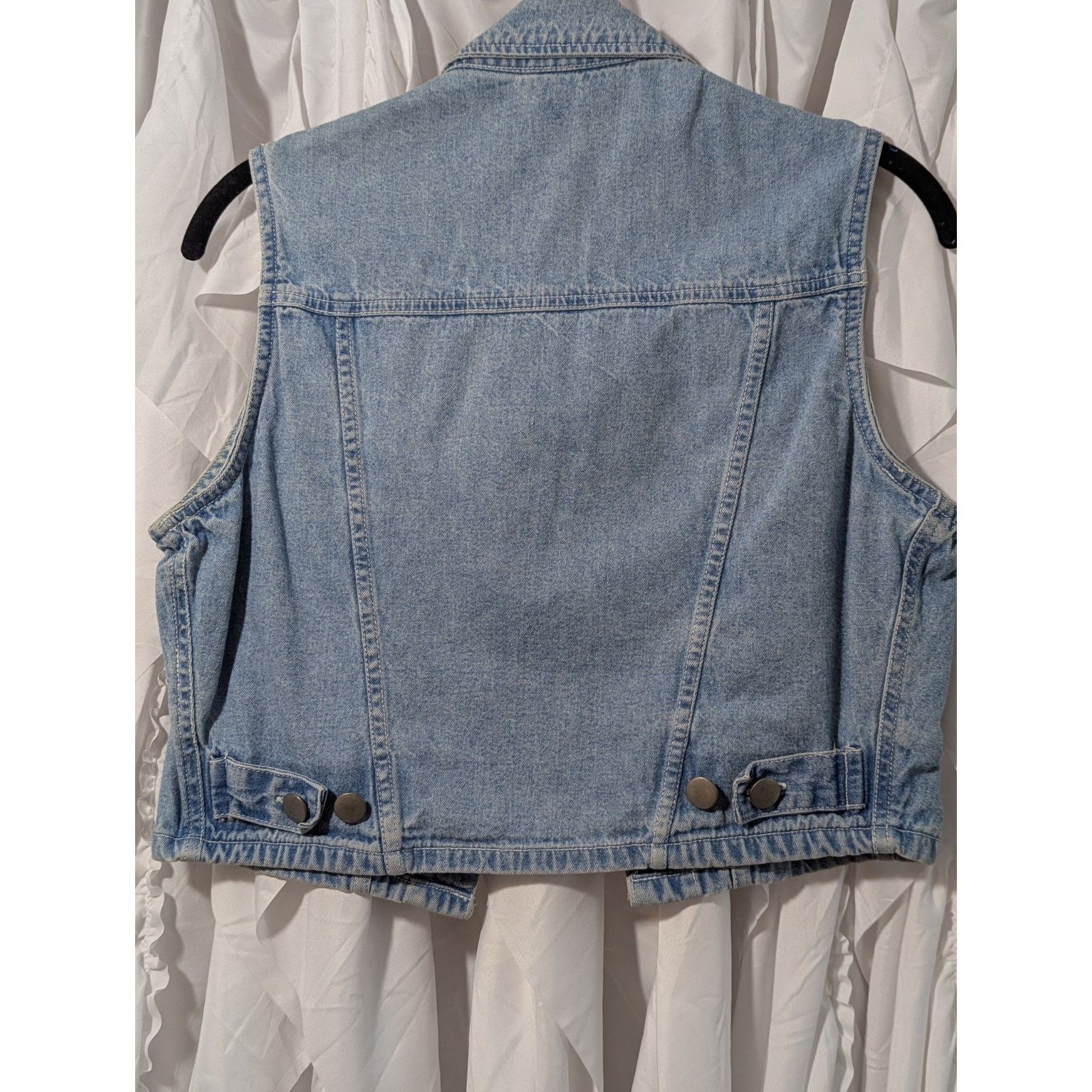 Other VTG 70s Sasson Denim Vest - Med - Retro Dark Wash Jean Vest Size M / US 6-8 / IT 42-44 - 4 Thumbnail