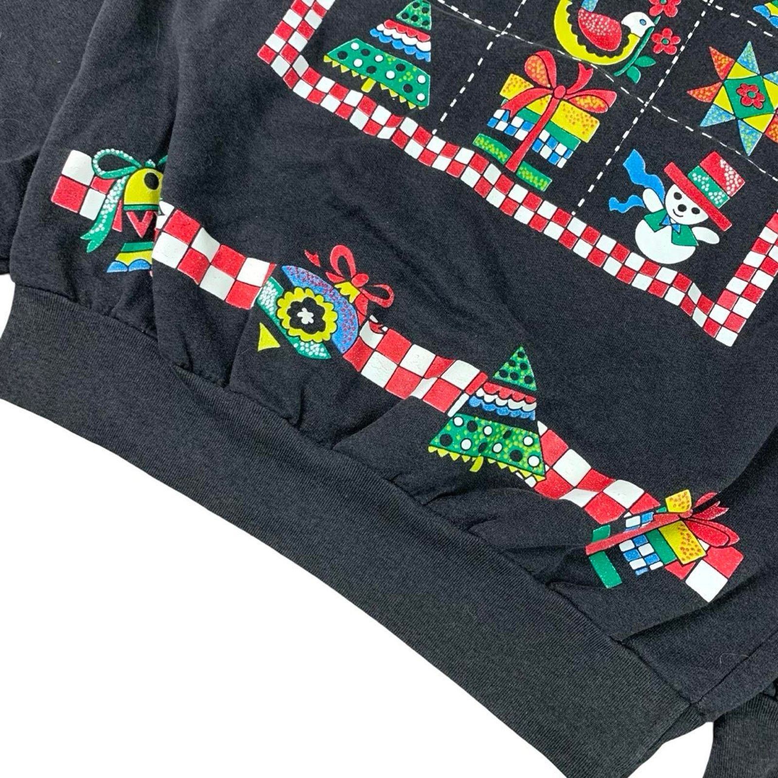 Vintage Vintage Coquette Christmas Holiday Mock Neck Sweatshirt Size M / US 6-8 / IT 42-44 - 3 Thumbnail