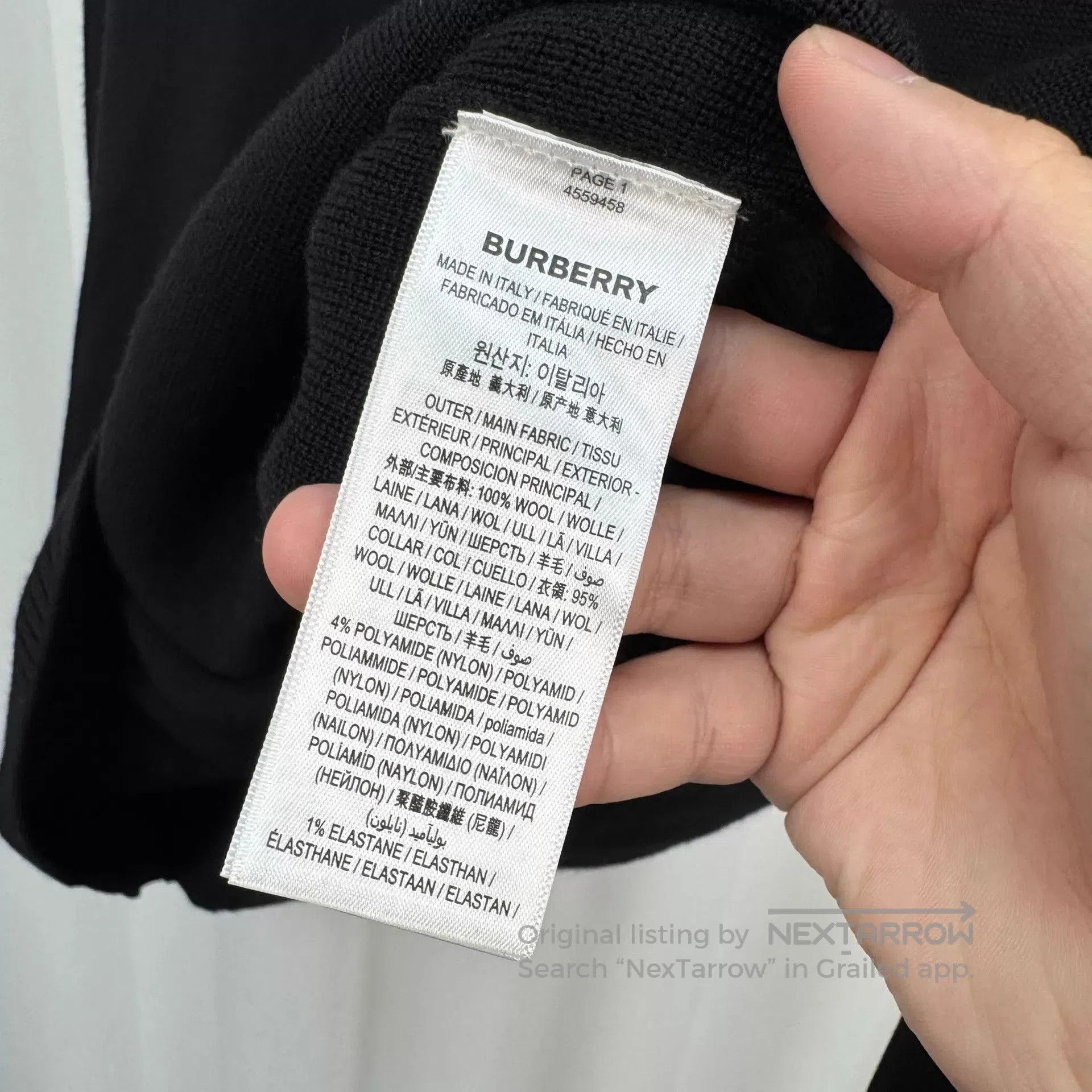 Burberry Black Turtleneck Sweater with Chest Pocket. Size US L / EU 52-54 / 3 - 6 Thumbnail