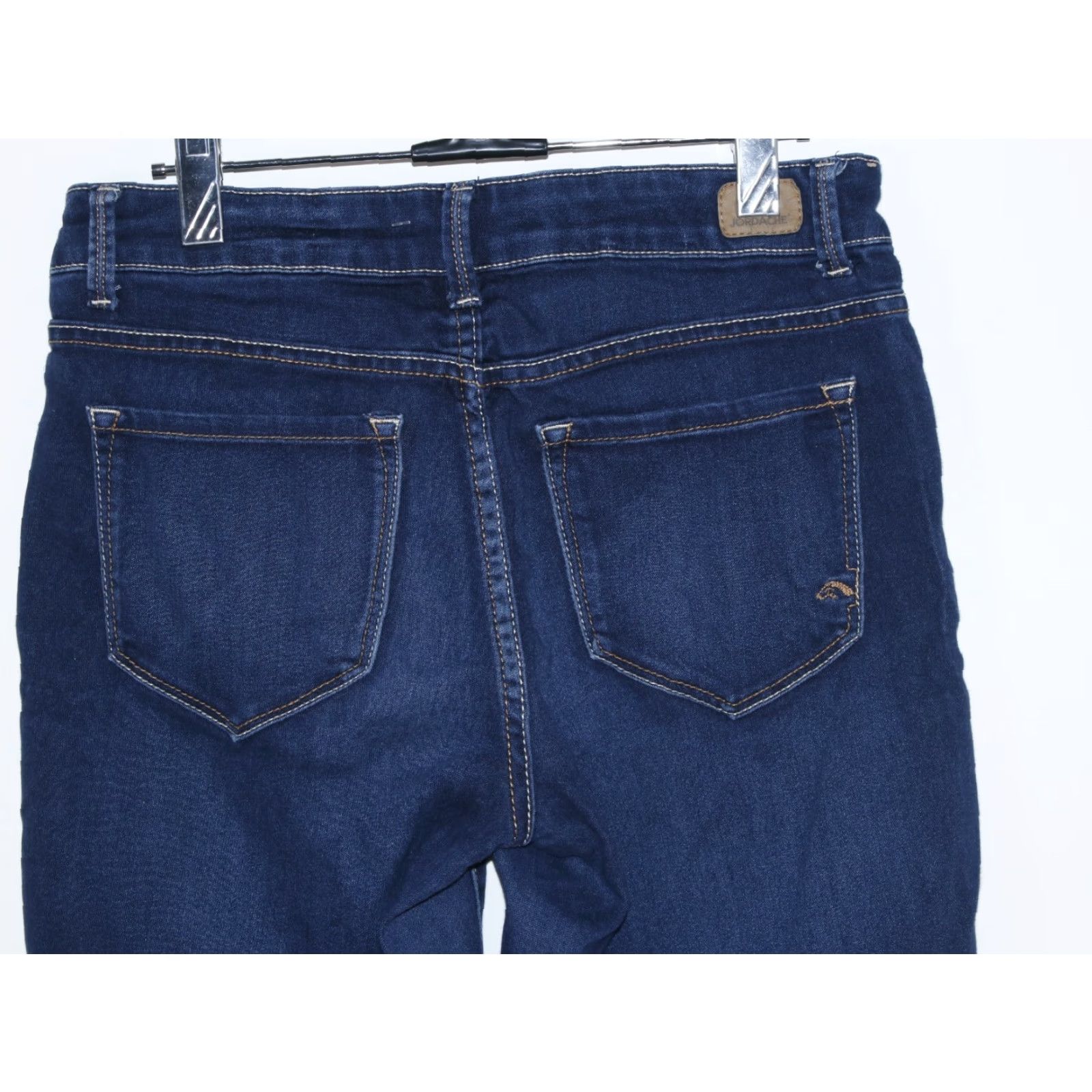 Jordache Jordache Jeans Women's Size 6 Blue Crop Super Skinny Denim 28X23 5-Pocket Logo Rise Mid Zip Size 28" / US 6 / IT 42 - 5 Thumbnail