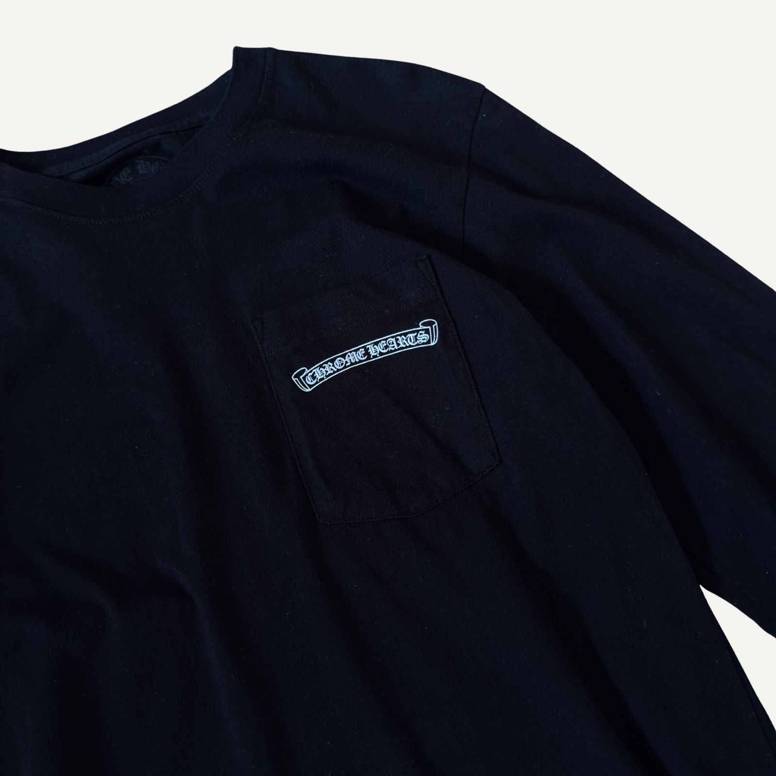 Chrome Hearts Chrome Hearts CH Script Letter Long Sleeve Tee Black Size US M / EU 48-50 / 2 - 4 Thumbnail
