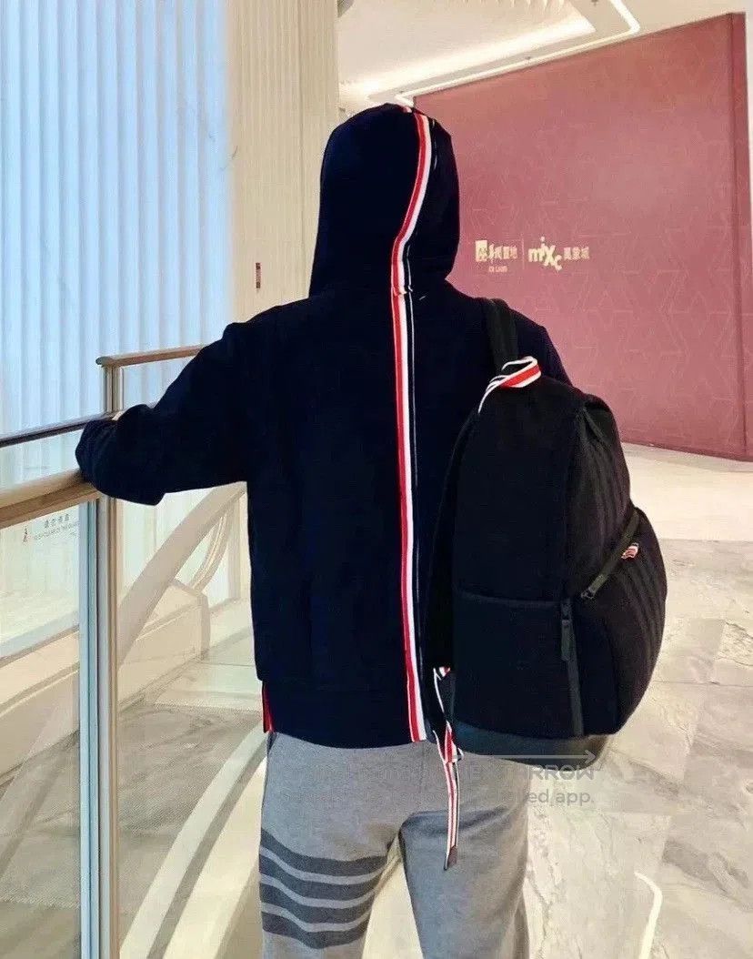 Thom Browne thom browne navy striped hoodie sweatshirt. Size US L / EU 52-54 / 3 - 5 Thumbnail