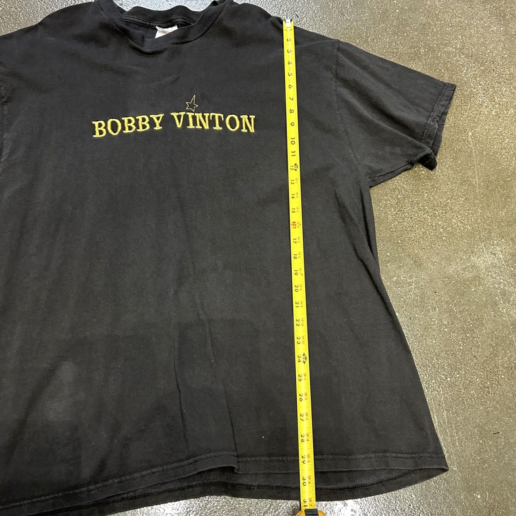 Hanes Bobby Vinton Shirt Mens 2XL Black Hanes Beefy-T Tour Band Graphic Music Tee Size US XXL / EU 58 / 5 - 4 Thumbnail