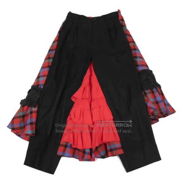 Comme des Garcons Comme des Garcons size S Black vintage tartan Baroque styl Size 23" - 2 Thumbnail