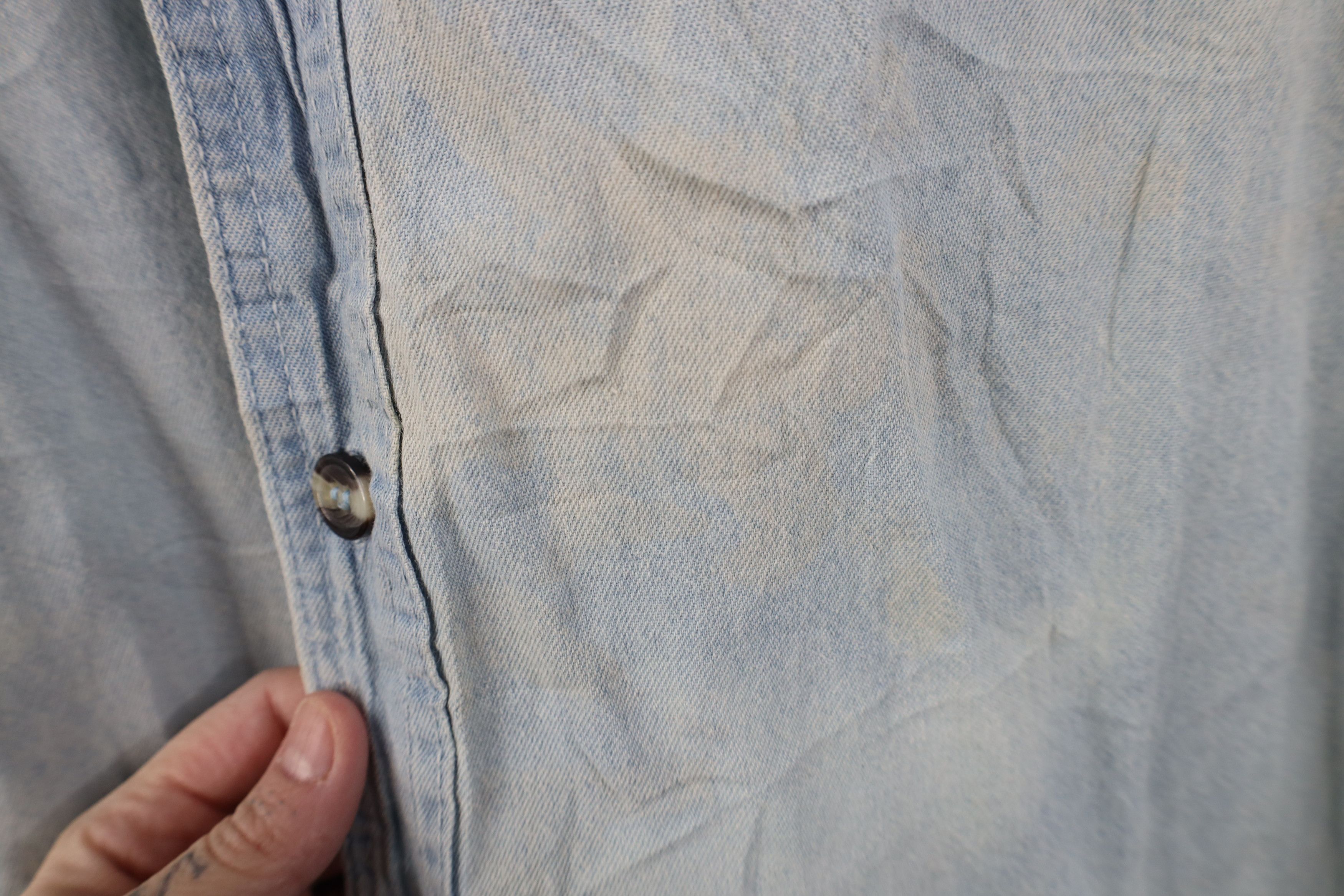Vintage Vintage 90s POW MIA Motorcycle Cut Off Denim Button Shirt Size US XXL / EU 58 / 5 - 5 Thumbnail