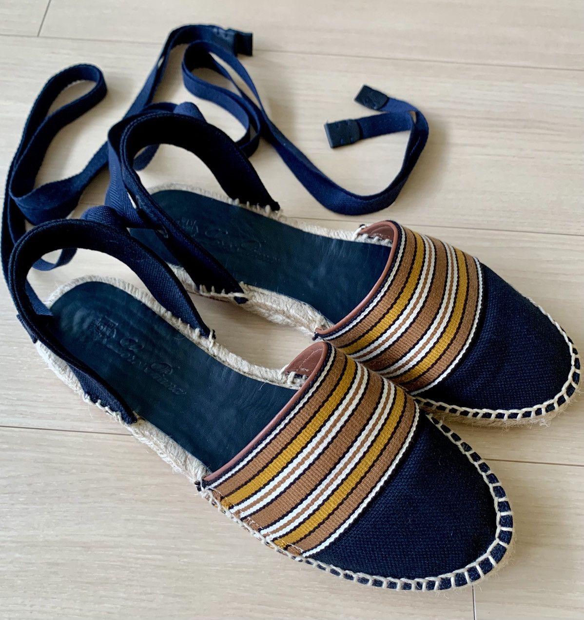 Loro Piana Loro Piana Women’s Espadrilles Navy with Stripes EU39 Size US 9 / IT 39 - 13 Thumbnail