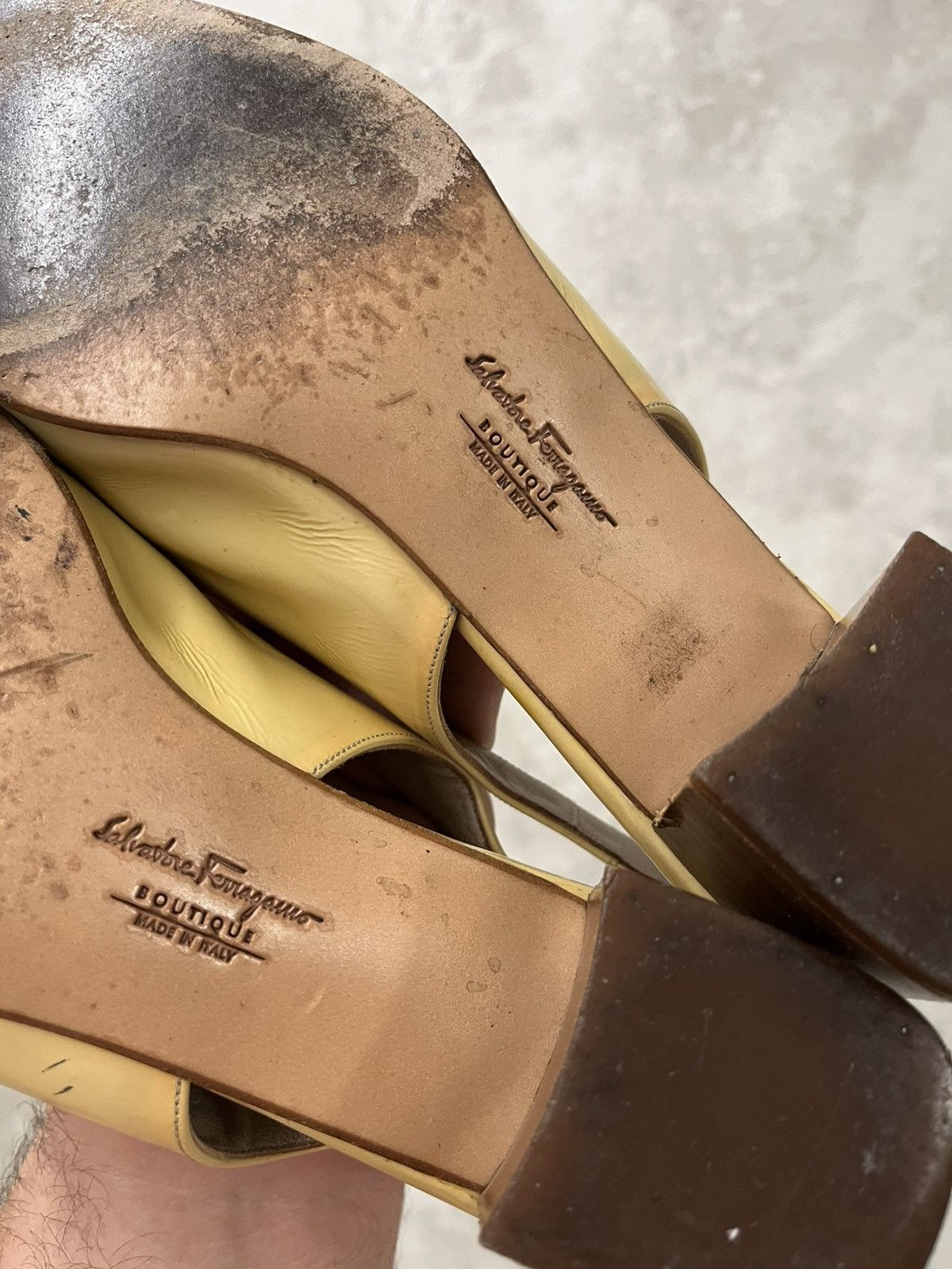 Salvatore Ferragamo Salvatore Ferragamo Patent Leather Mules Heels Vara Buckle Size US 7 / IT 37 - 8 Thumbnail