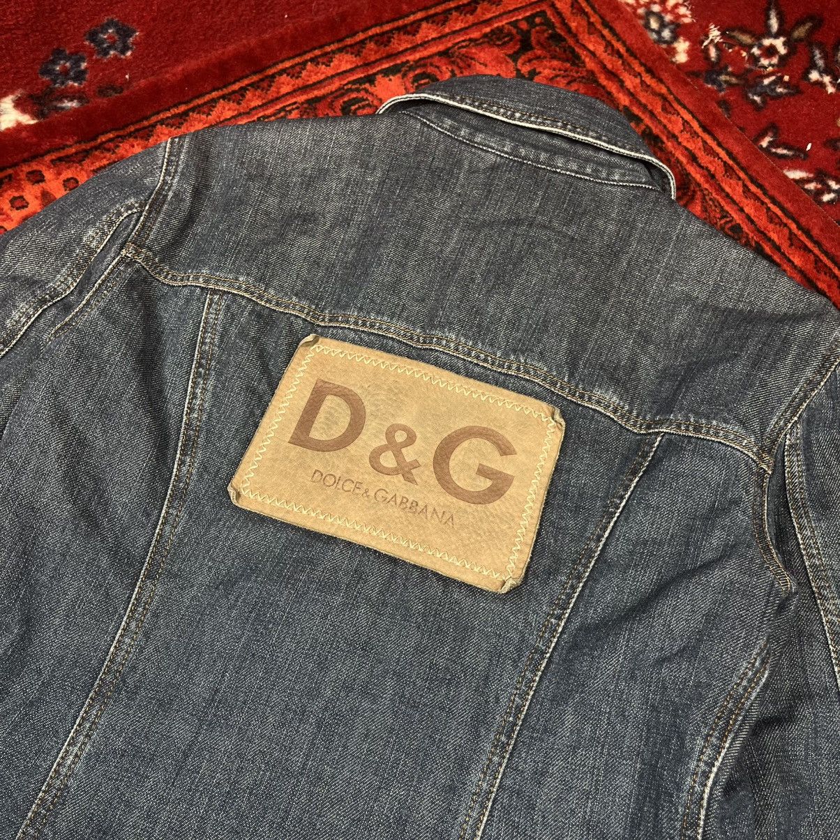 Dolce & Gabbana Dolce & Gabbana Denim Jacket Tiger Lining Logo Back Patch Size L / US 10 / IT 46 - 5 Thumbnail
