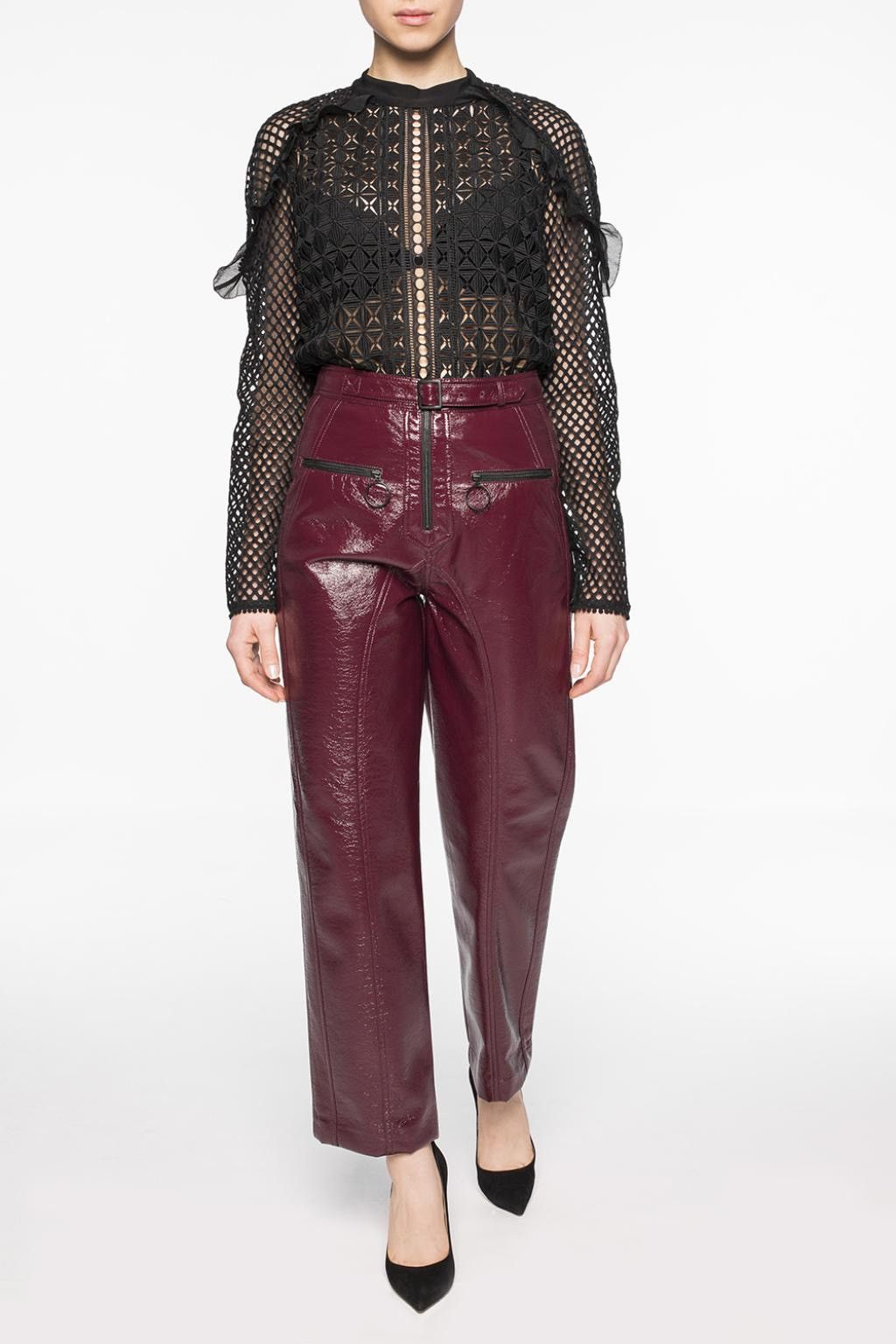 Self-Portrait Self-Portrait Faux Leather Pants size US 2 Size 26" / US 2 / IT 38 - 3 Thumbnail
