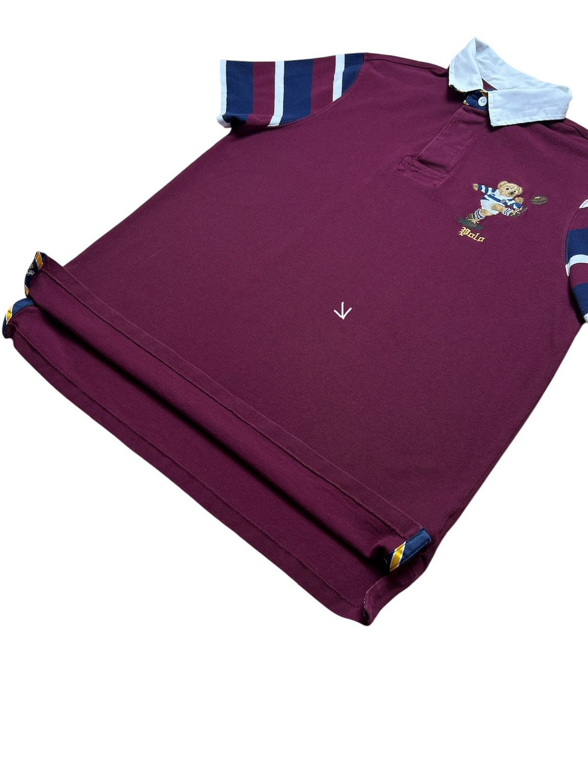 Polo Ralph Lauren Polo Ralph Lauren Bear Kicking Ball Rugby Football T-shirt Size US L / EU 52-54 / 3 - 5 Thumbnail
