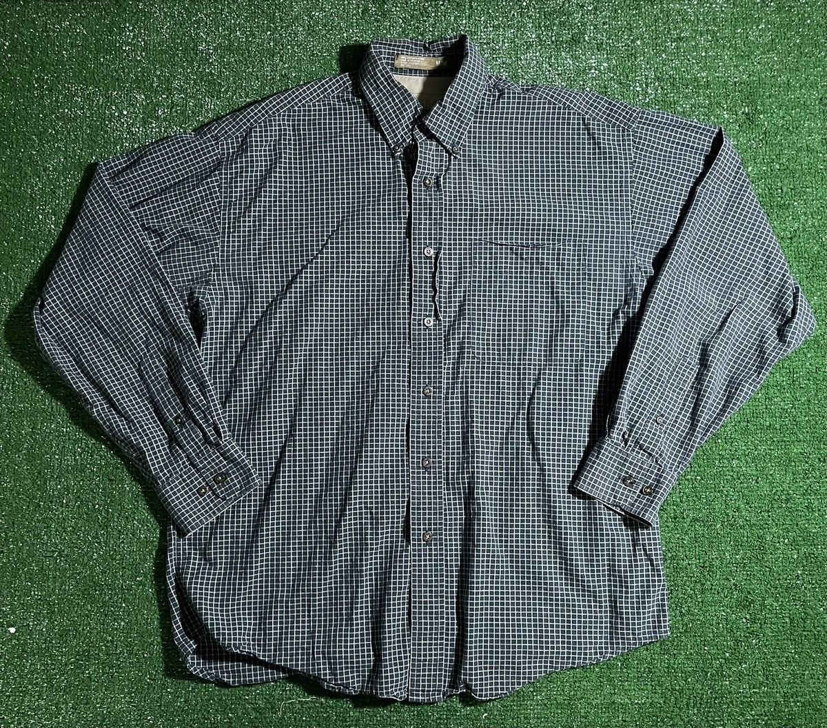 Haggar Green Pocket Button Up Shirt Size US M / EU 48-50 / 2 - 1 Thumbnail