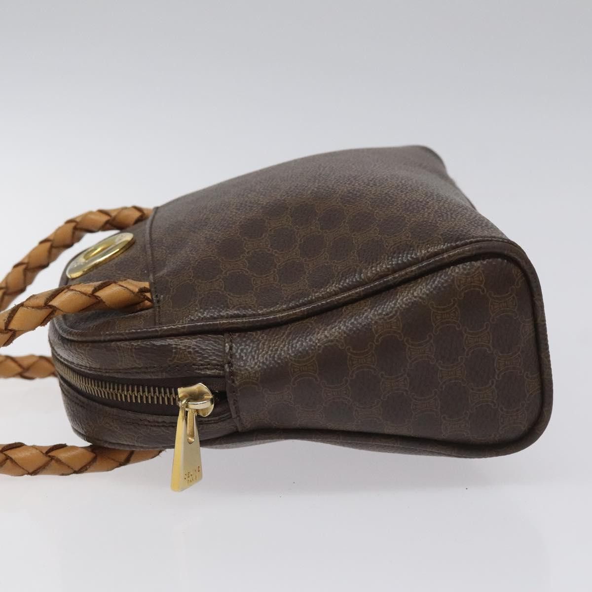 Celine CELINE Macadam Canvas Hand Bag Pvc Leather Brown Size ONE SIZE - 5 Thumbnail