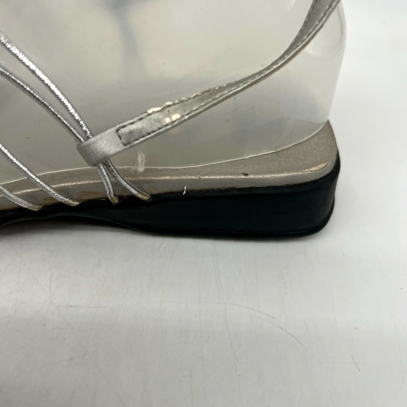 Vintage Fanfares Womens Silver Sparkle Meryl Comfort Slingback Sandals Size 8.5 Size US 8.5 / IT 38.5 - 3 Thumbnail