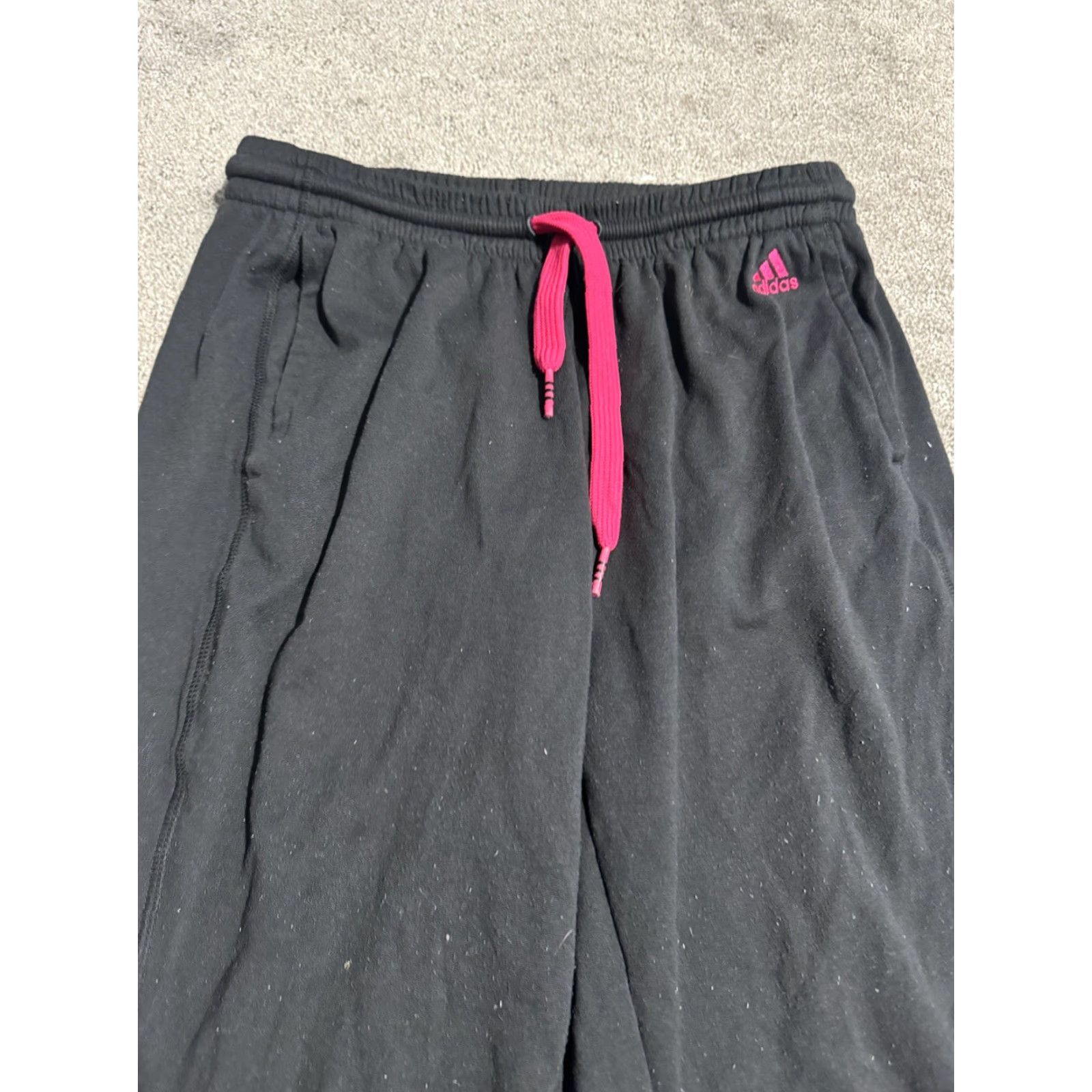 Adidas Adidas Sweatpants Women Black Pink Fleece Training Pant S Small 8-10 Activewear Pants Mens Womens Size 28" / US 6 / IT 42 - 2 Thumbnail