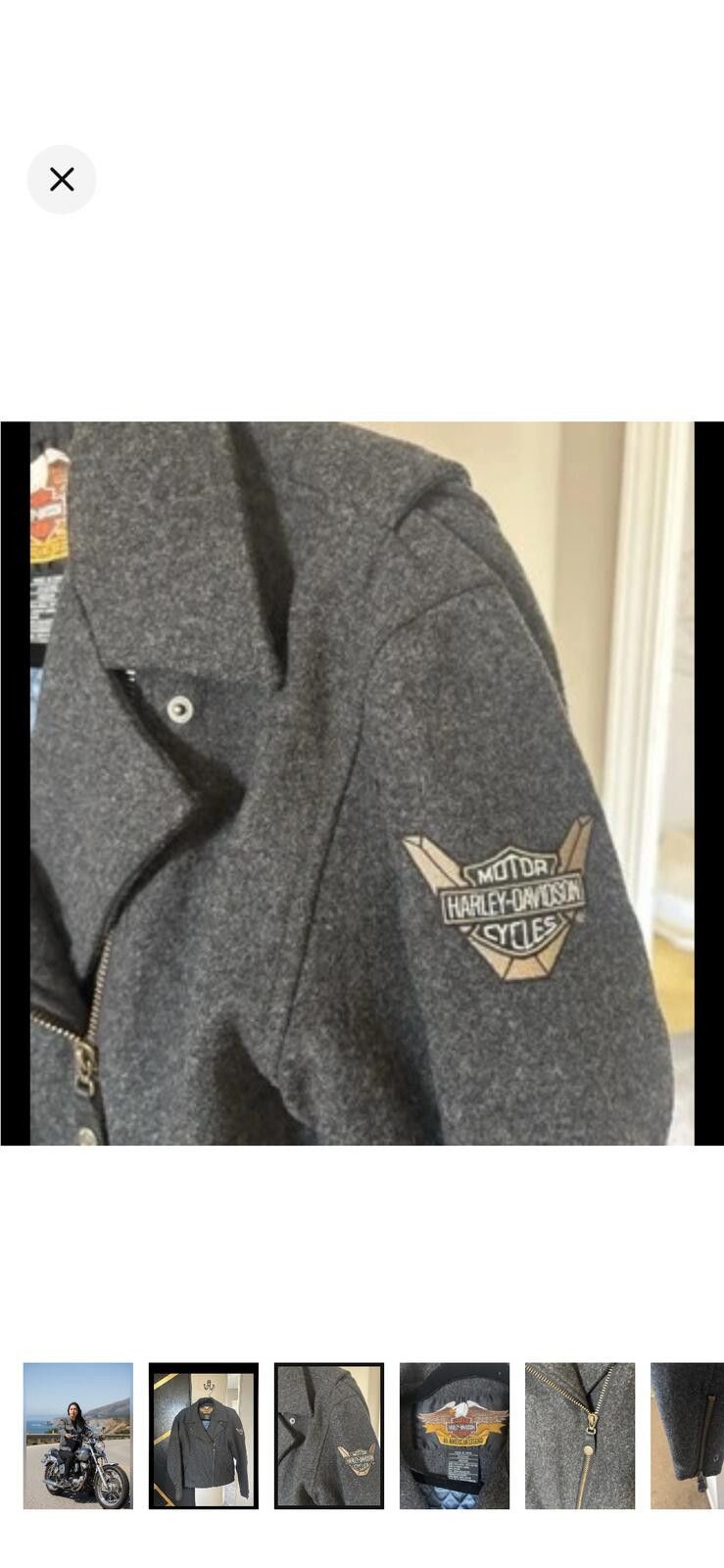 Harley Davidson (Harley-Davidson) Charcoal Bomber Jacket Size M / US 6-8 / IT 42-44 - 2 Thumbnail