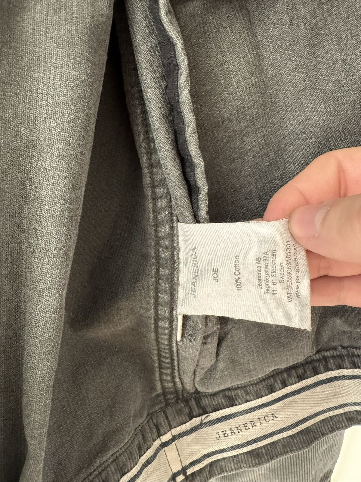 JEANERICA JOE DENIM JACKET IN GREY CORDUROY Size US S / EU 44-46 / 1 - 5 Thumbnail