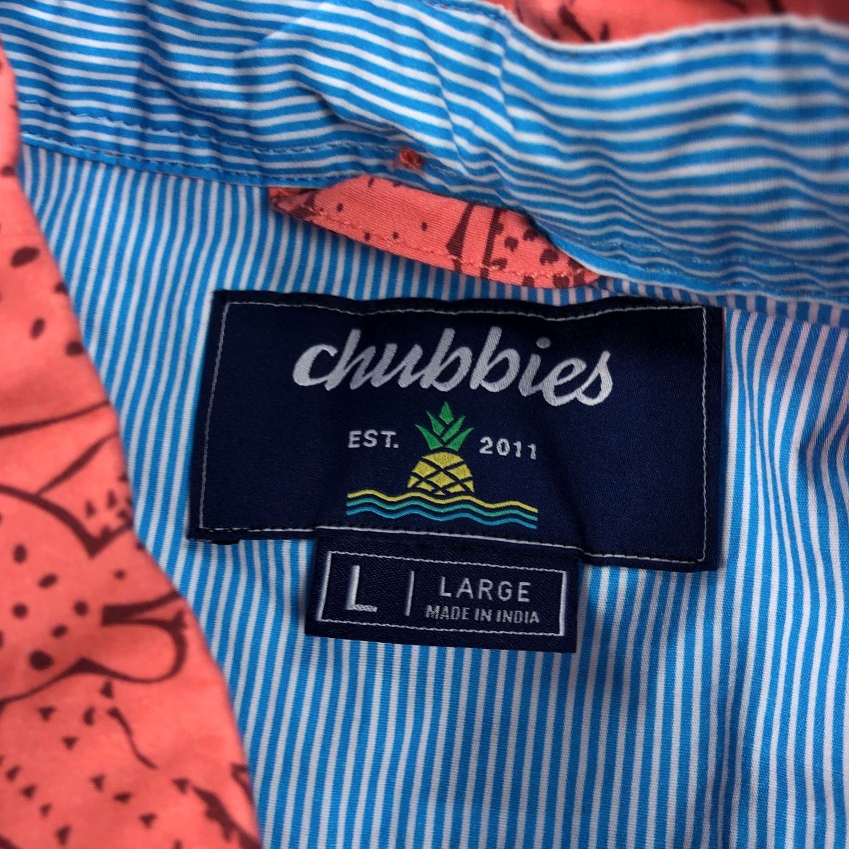 Chubbies Chubbies Shirt Mens Large Cactus Print Short Sleeve Button Up Size US L / EU 52-54 / 3 - 4 Thumbnail