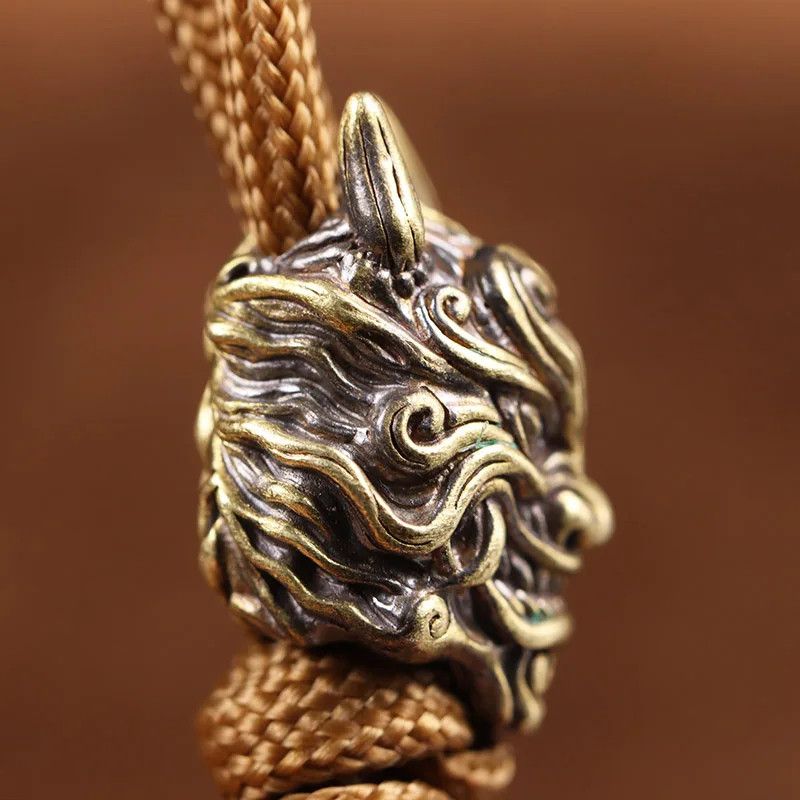 Handmade 3Pcs Mahakala Knife Beads Paracord Bead Zipper Umbrella Rope Size ONE SIZE - 4 Thumbnail
