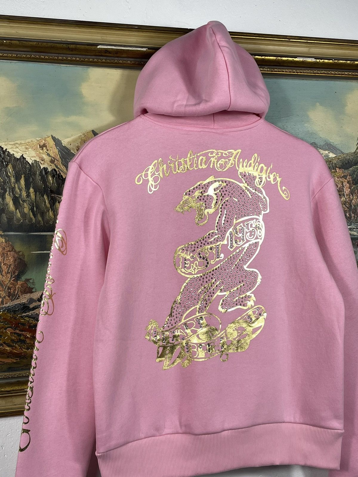 Christian Audigier × Ed Hardy × Vintage Ed Hardy Retro 00s Hoodie Sweatshirt Affliction Grunge Size S / US 4 / IT 40 - 9 Thumbnail