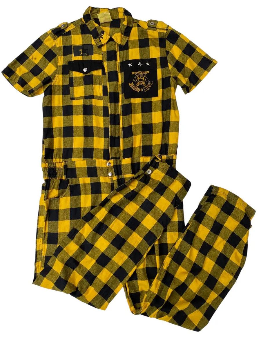 Japanese Brand Vtg Super Lover Rock Overalls -Yellow/Black Size US 39 - 1 Thumbnail