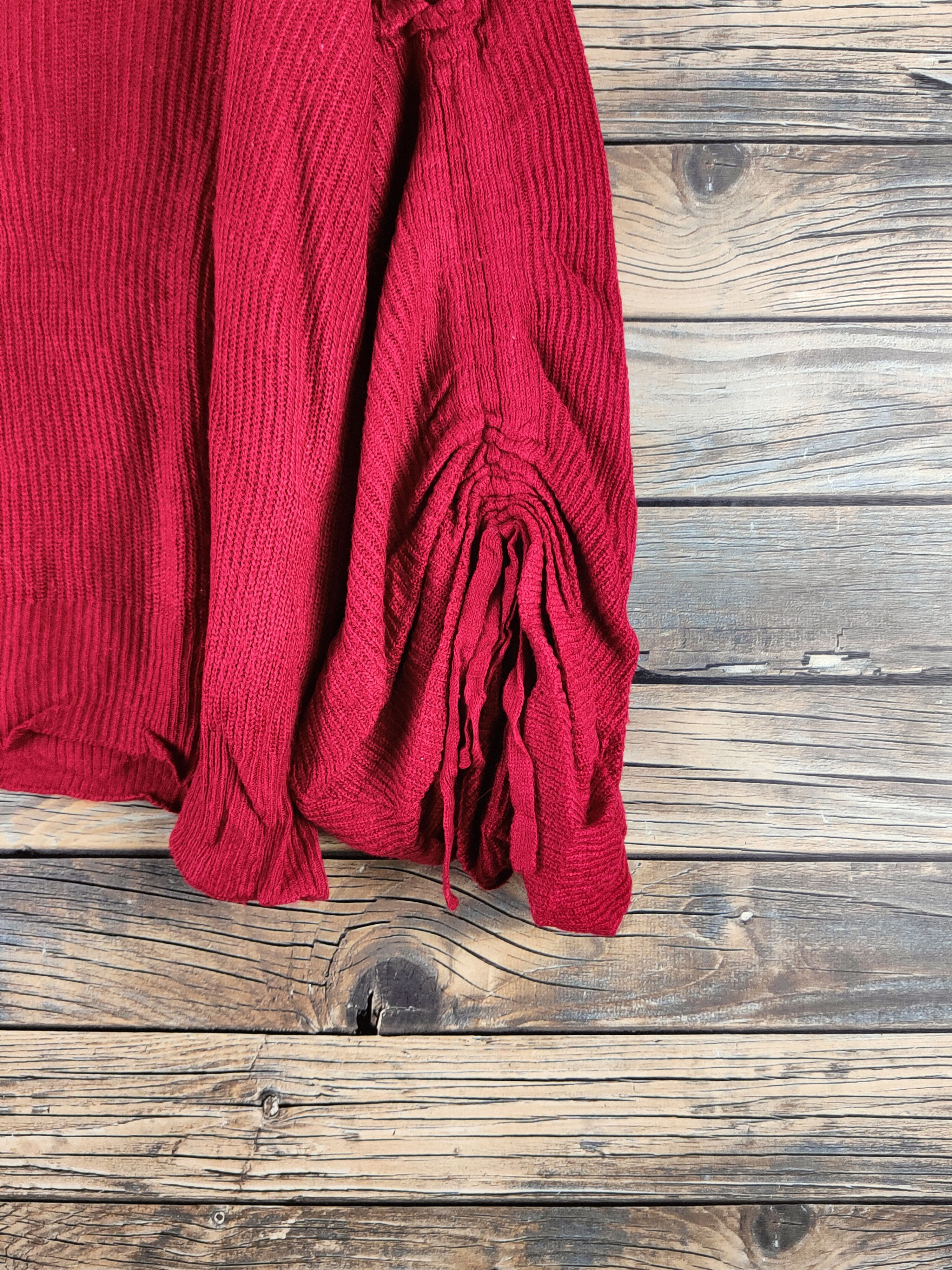 GU DL GU Red Knitwear Blouses #46-946 Size M / US 6-8 / IT 42-44 - 6 Thumbnail