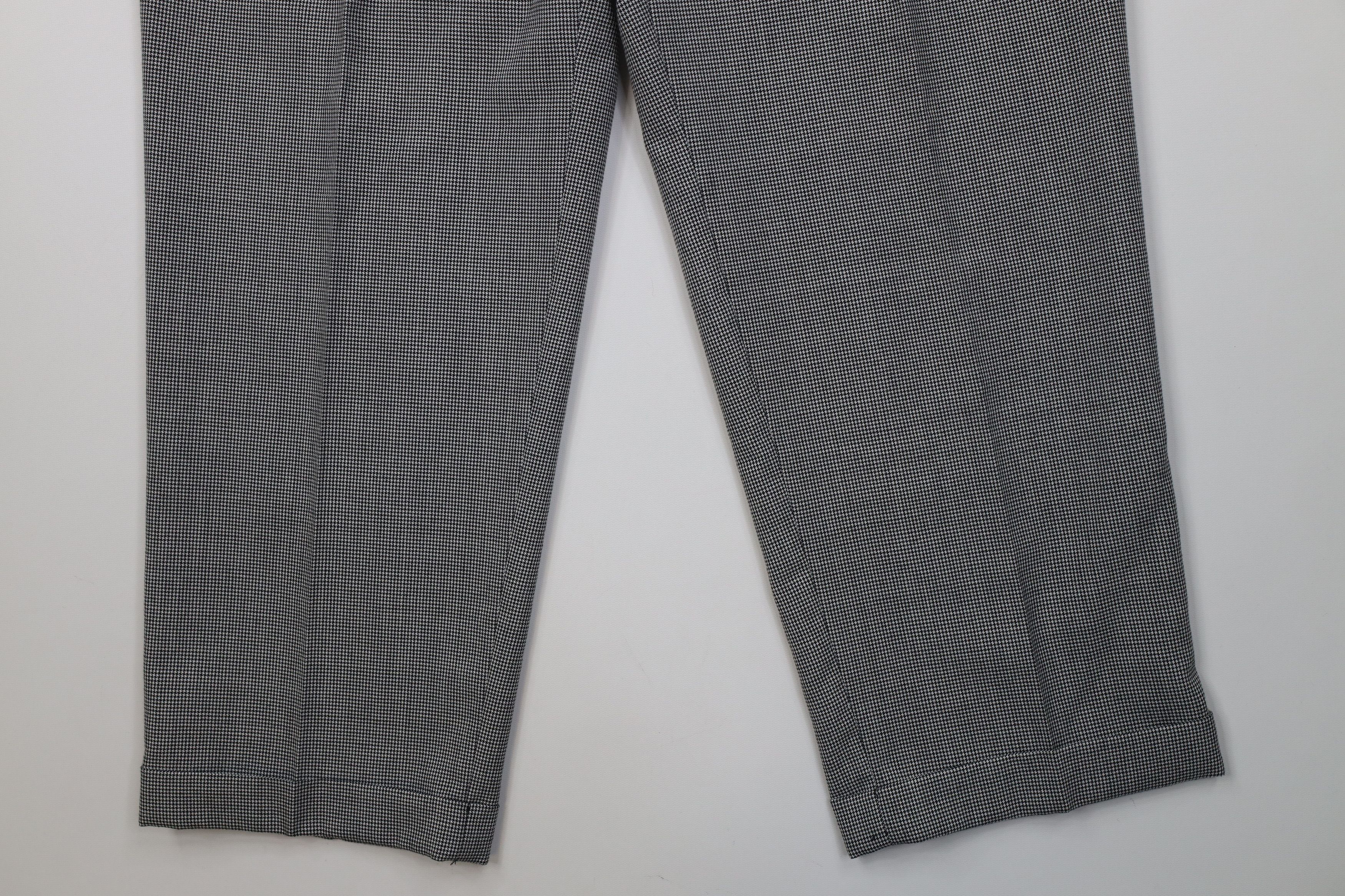 Vintage Vtg 90s Streetwear Knit Wide Leg Chino Pants Houndstooth Size US 36 / EU 52 - 4 Thumbnail