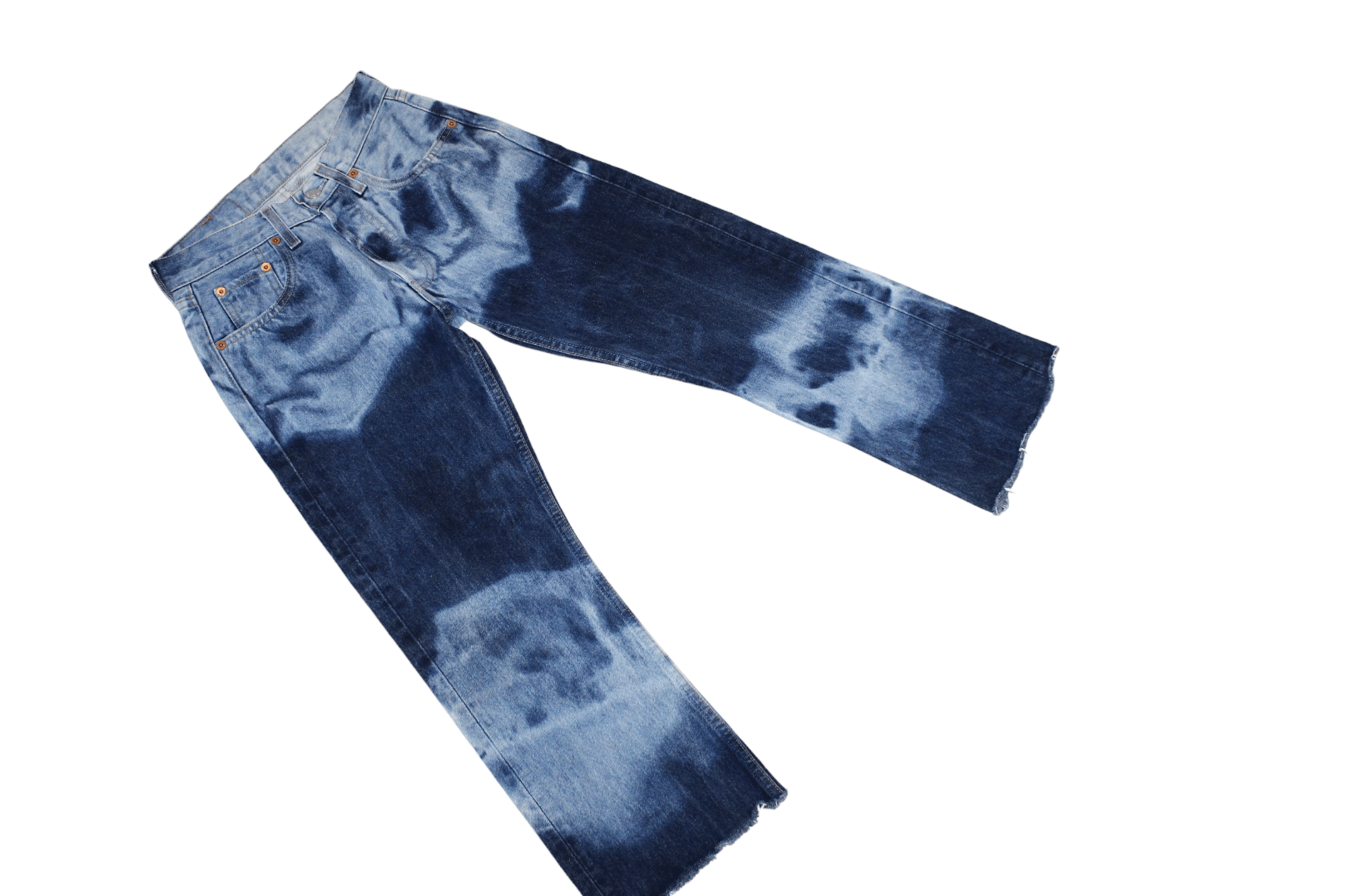 Levi's Levi's 555 04 High Waist Acid Wash Bootcut Jeans Size US 26 / EU 42 - 3 Thumbnail