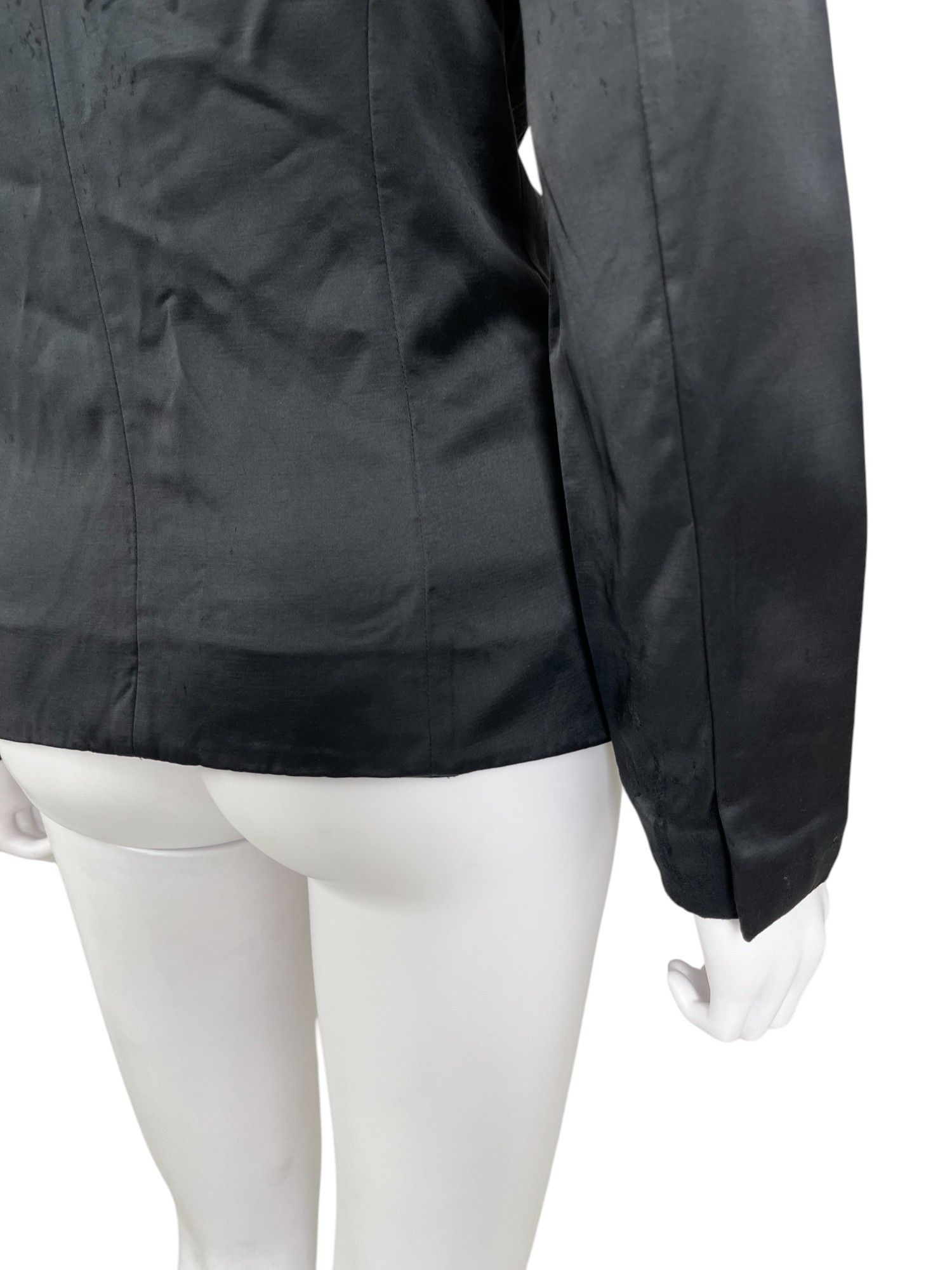 Balenciaga by Nicolas Ghesquière S/S 2006 Black Viscosa Blazer Size M / US 6-8 / IT 42-44 - 5 Thumbnail