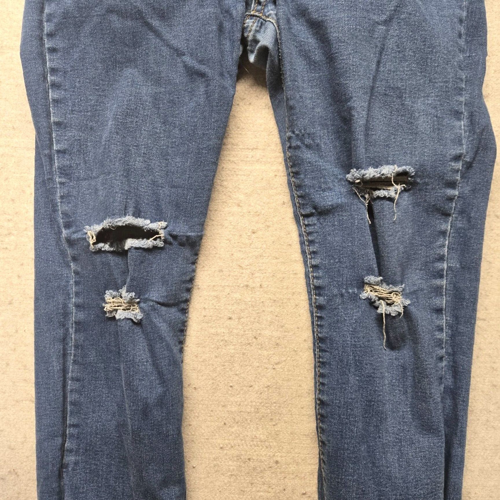 Vintage ACE High Rise Distressed Skinny Jeans Adult Women's Size 14 Blue Denim Size 36" / US 14 / IT 50 - 2 Thumbnail