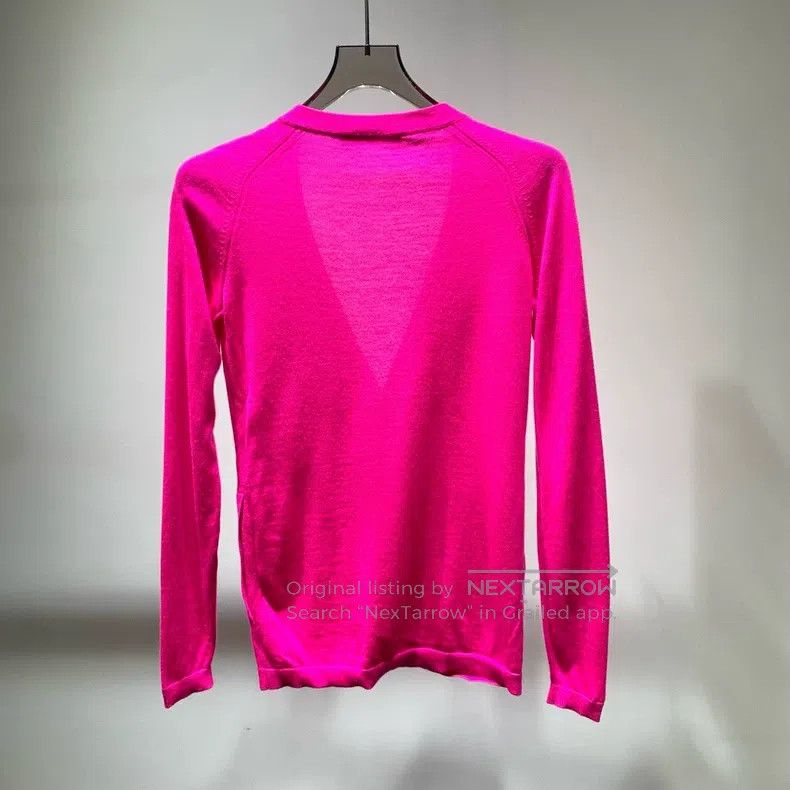 Balenciaga Balenciaga Solid color V-neck single-breasted fuzzy cardig Size XS / US 0-2 / IT 36-38 - 7 Thumbnail
