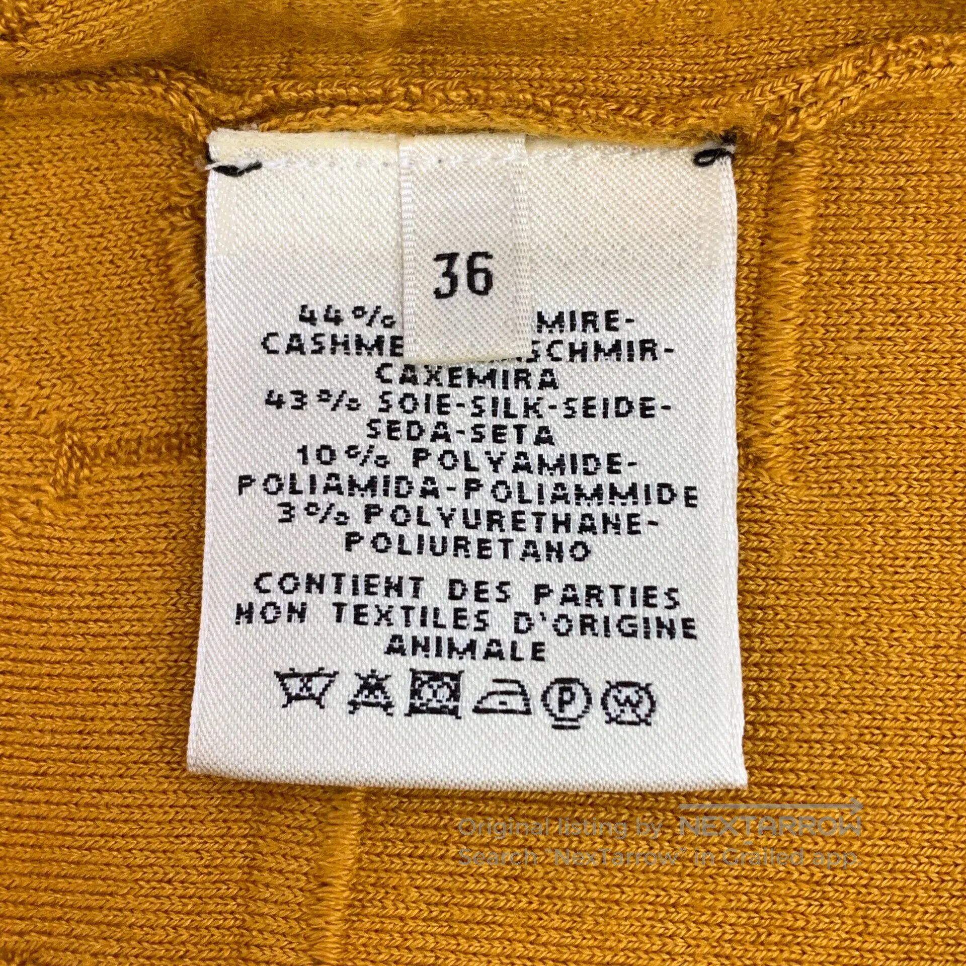 Hermes Hermes Orange stirrup buckle jacquard cashmere round neck Size XS / US 0-2 / IT 36-38 - 6 Thumbnail