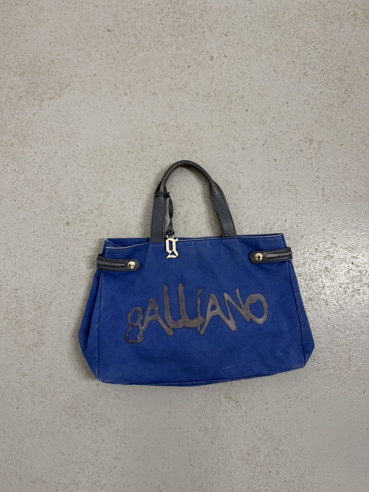 John Galliano Vintage 00s John Galliano Logo Cotton Bag Size ONE SIZE - 2 Thumbnail