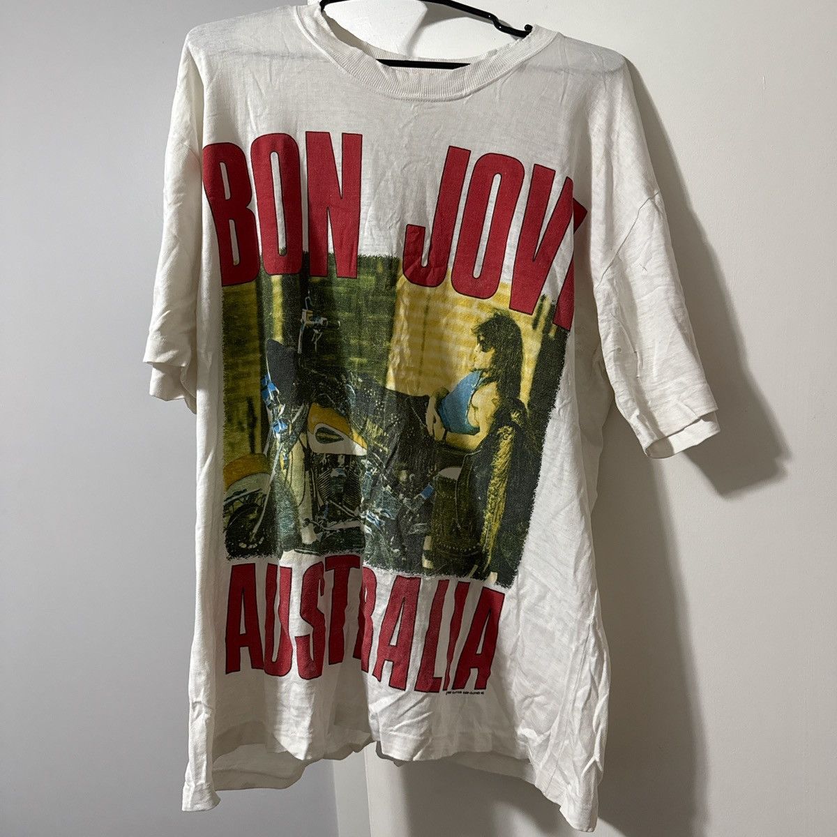 Vintage Bon Jovi Australia 1989 Size US XL / EU 56 / 4 - 1 Thumbnail