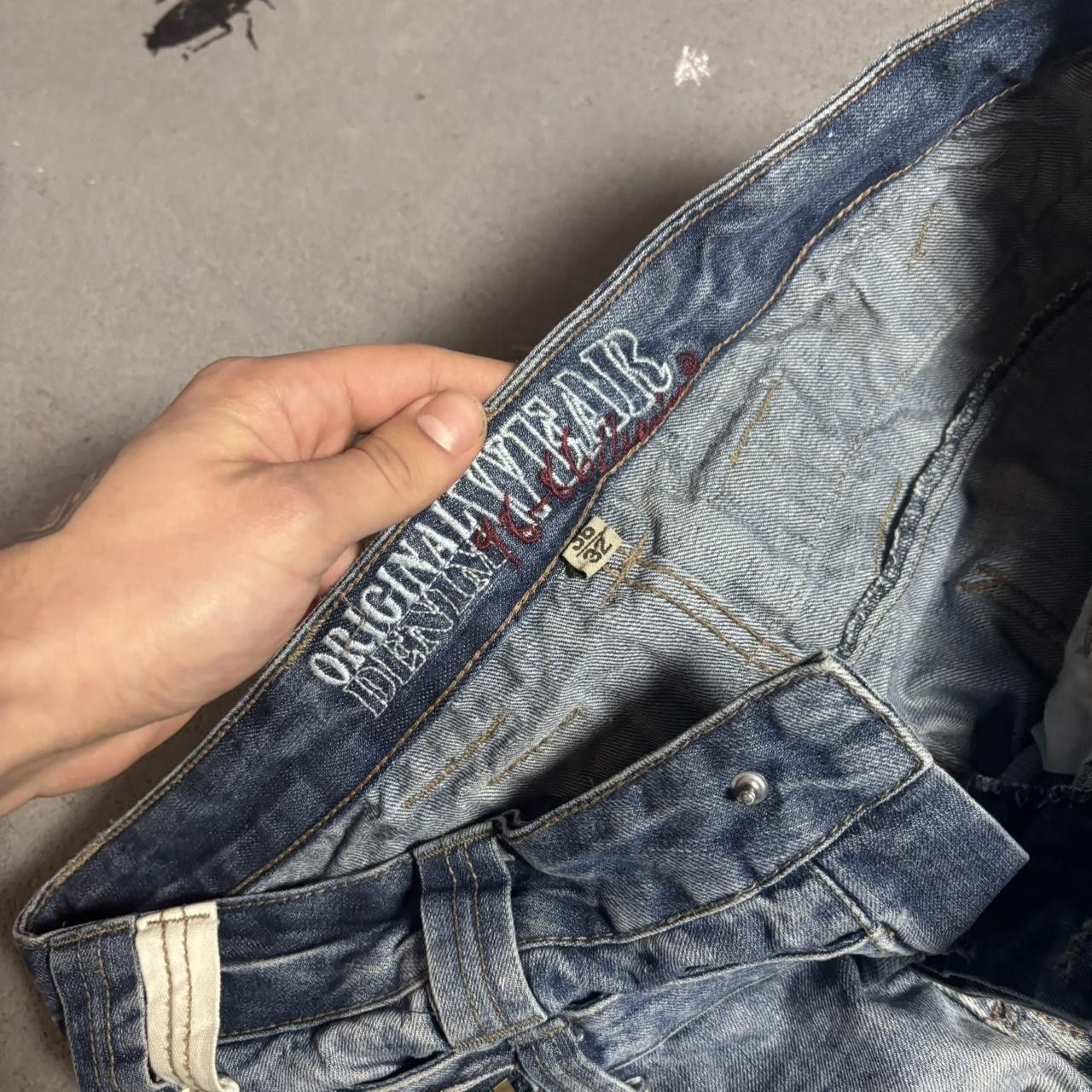 Japanese Brand × Vintage Japanese blue and navy graffiti denim jeans Size US 36 / EU 52 - 6 Thumbnail