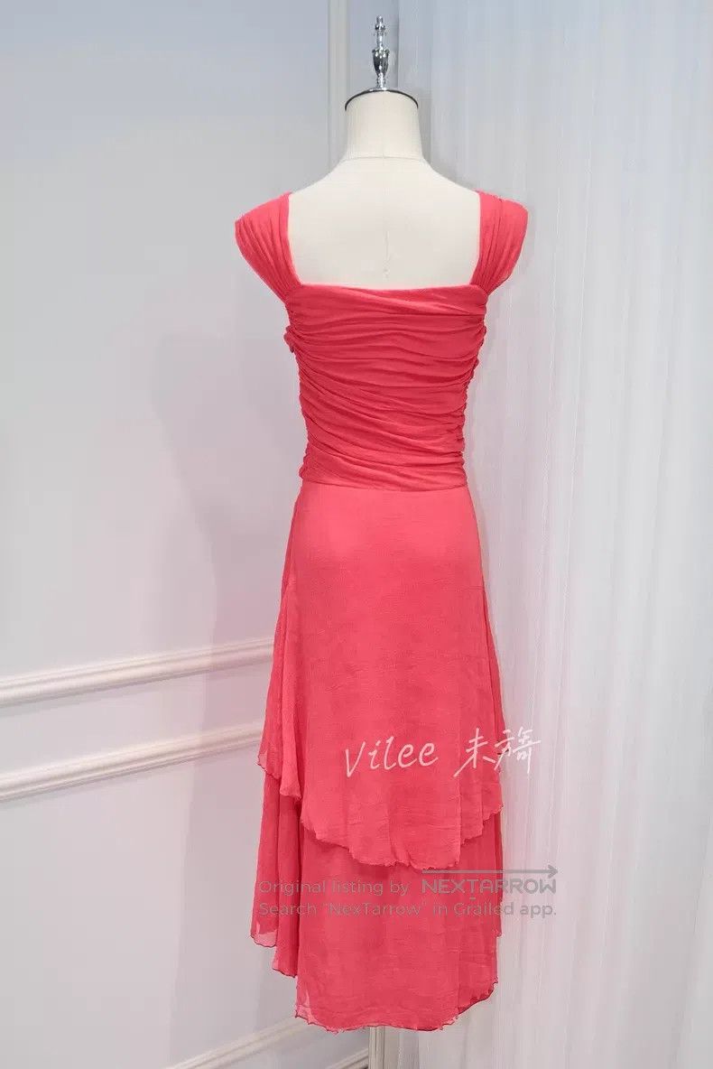 Valentino Valentino Silk kink cascading dress Size S / US 4 / IT 40 - 8 Thumbnail
