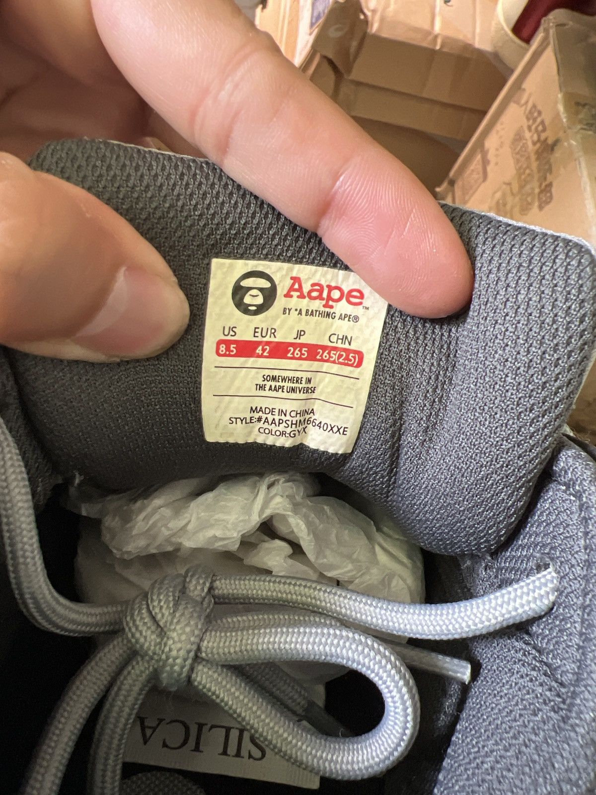 Bape Aape by abathing Ape Sneaker Low Grey Size US 8.5 / EU 41-42 - 10 Thumbnail