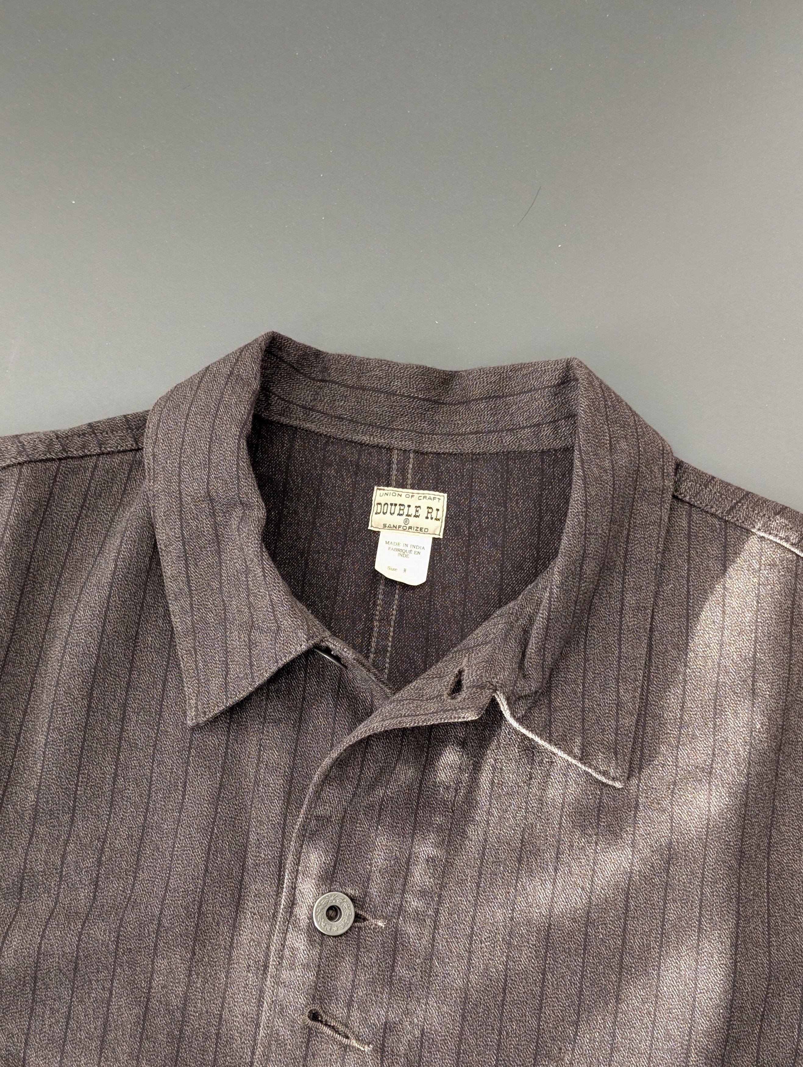 RRL Ralph Lauren Double RL Striped Jasper Twill Jacket Engineers Coat Size US M / EU 48-50 / 2 - 4 Thumbnail