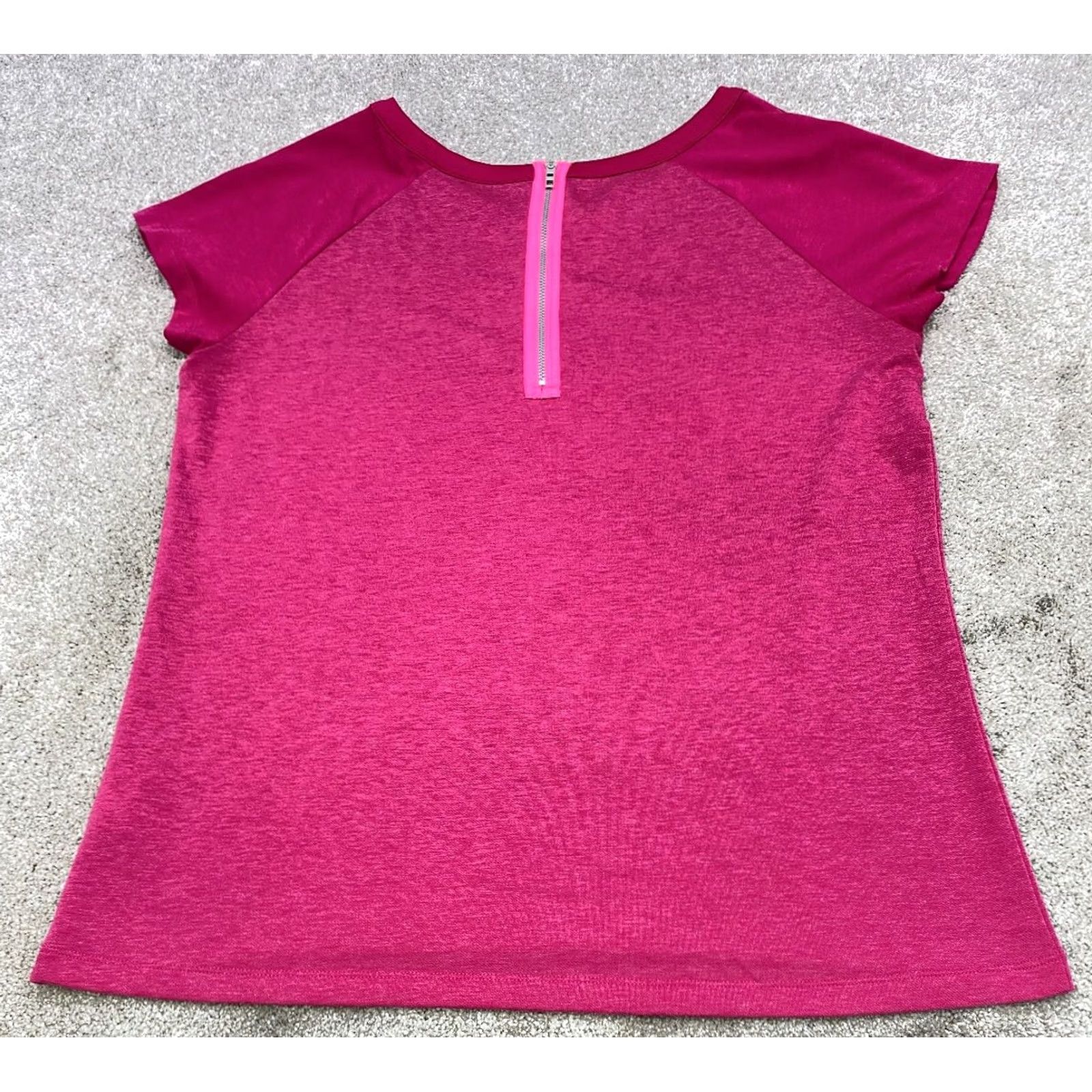 Nike Nike Golf Sandie Zip Top Women's XL Pink Short Sleeve Dri-Fit T-Shirt 6606 Size XL / US 12-14 / IT 48-50 - 4 Thumbnail