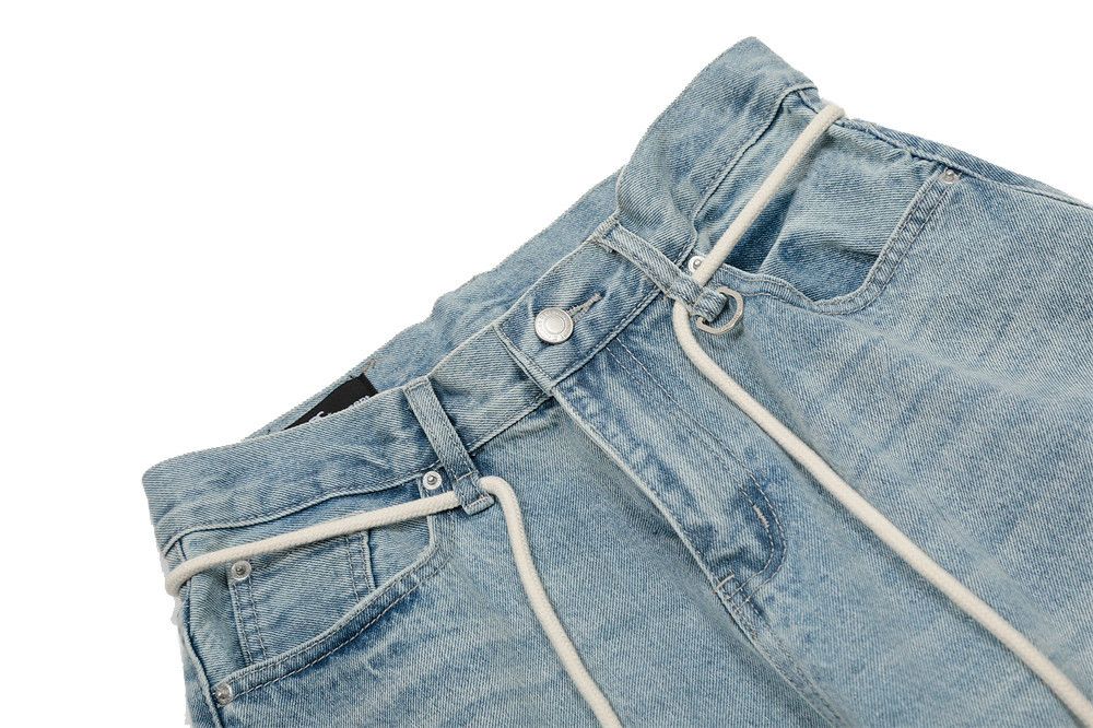 Vintage Retro street men's waistline distressed gradient jeans Size US 32 / EU 48 - 3 Thumbnail
