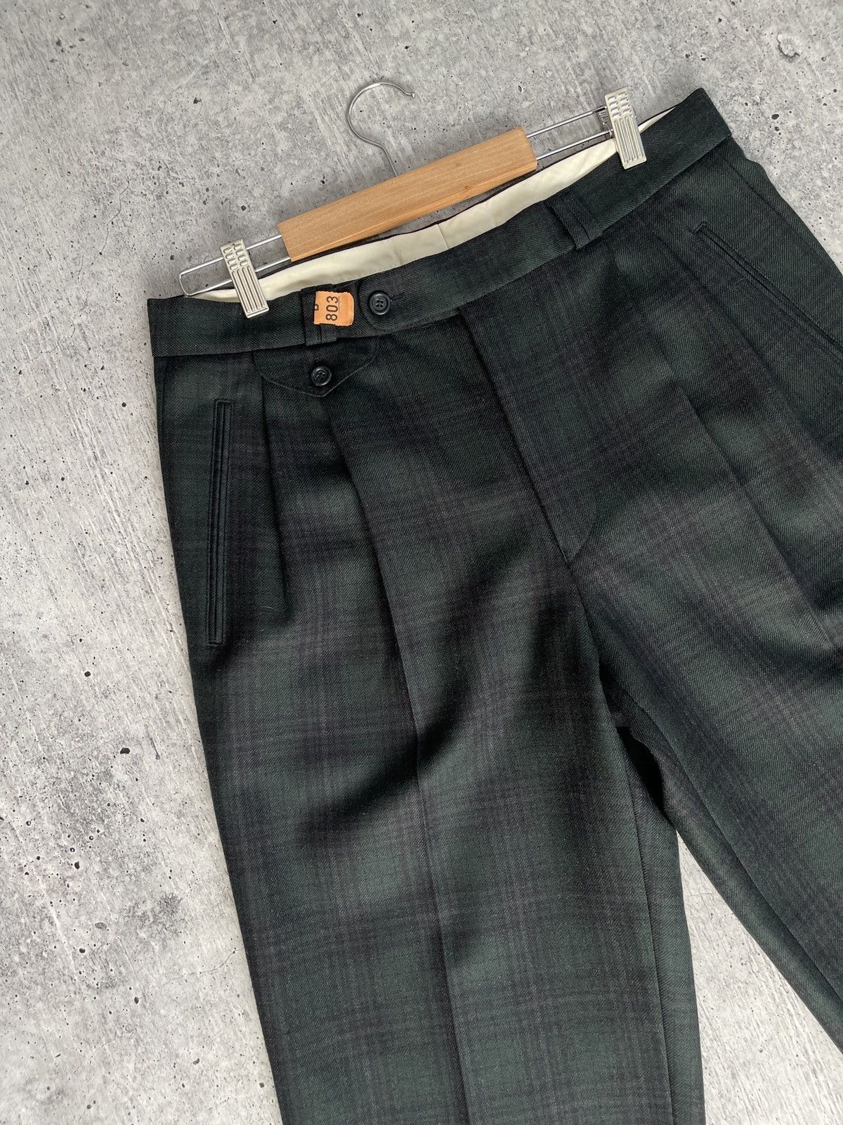 BRAX × Vintage Vintage Brax Men Size M Wool German Trousers Pants Check 90s Size US 32 / EU 48 - 4 Thumbnail