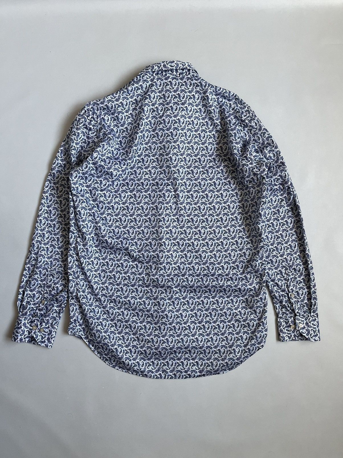 Etro × La Martina × Polo Ralph Lauren Etro Milano Men Blue Paisley Button Up Shirt Size US M / EU 48-50 / 2 - 10 Thumbnail
