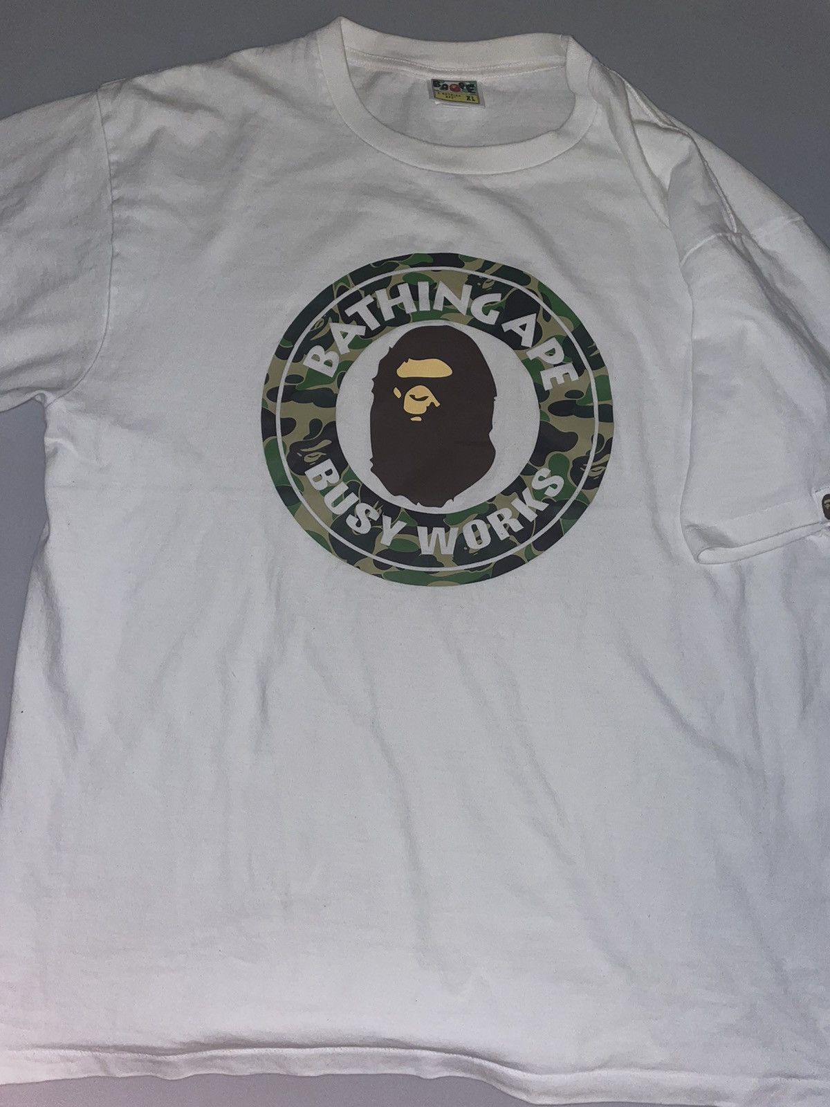 Bape Bape Short sleeve T Shirt Bathing Ape Busy Works White XL Size US XL / EU 56 / 4 - 1 Thumbnail
