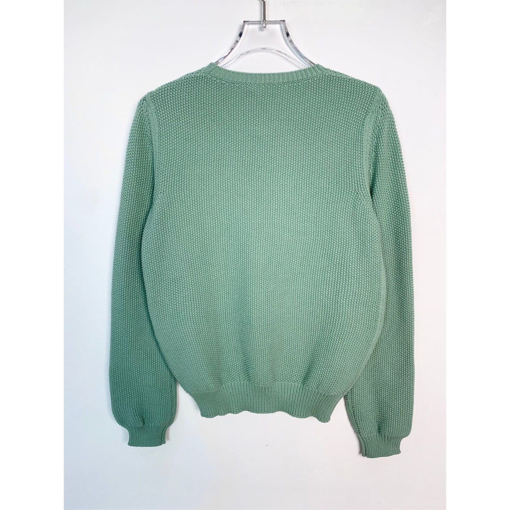 Max Mara MaxMara Light Green Knit Sweater With Embroidered "M" Logo S Size S / US 4 / IT 40 - 6 Thumbnail