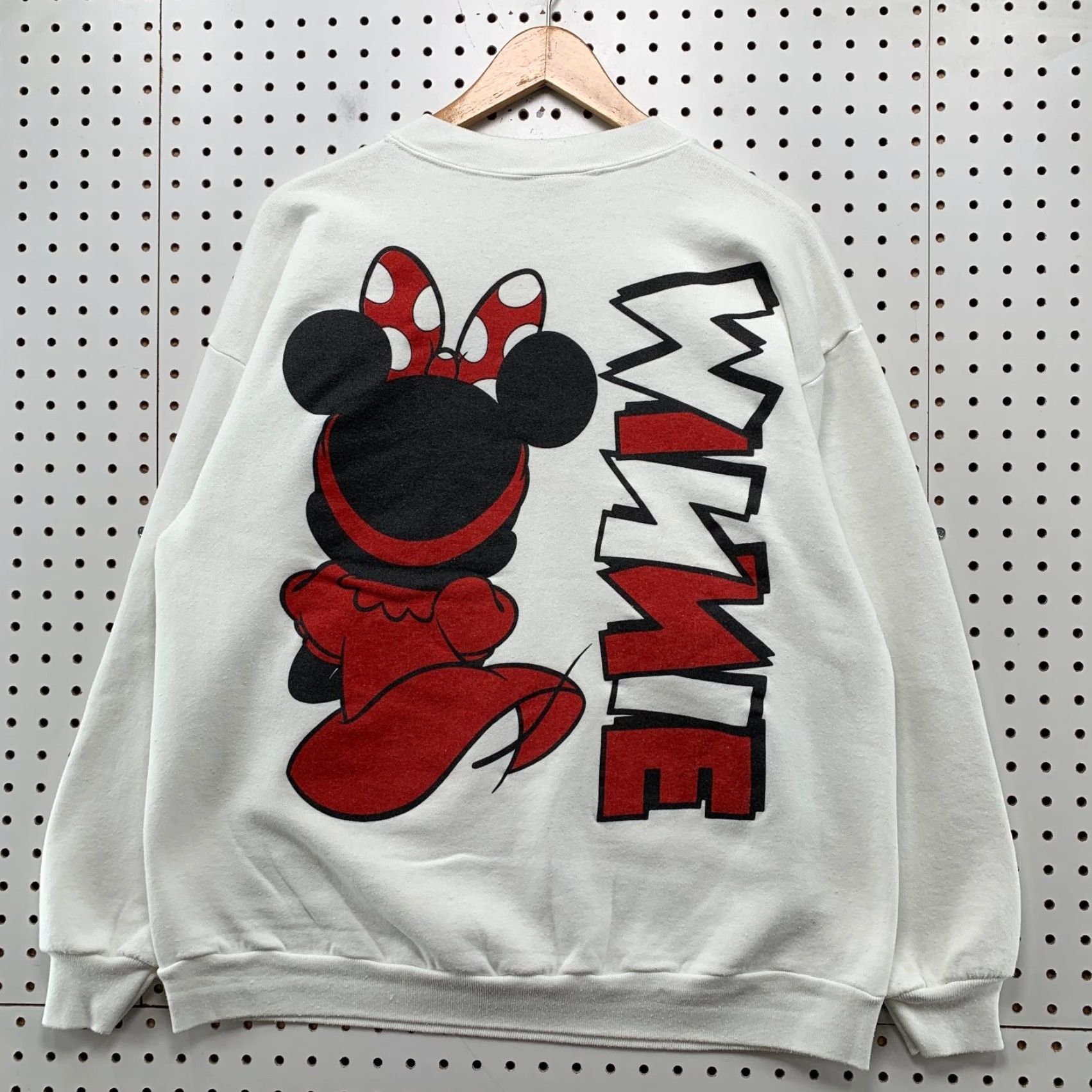Disney VINTAGE Disney Minnie Mouse Sweatshirt Women XL White Red Double Sided Made USA Size XL / US 12-14 / IT 48-50 - 2 Thumbnail