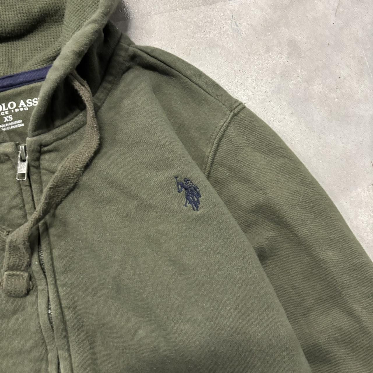 U.S. Polo Assn. × Vintage Crazy Vintage Y2K/2000s Olive Green U.S. Polo Assn. Streetwear Zip Up Hoodie! Size US XS / EU 42 / 0 - 5 Thumbnail